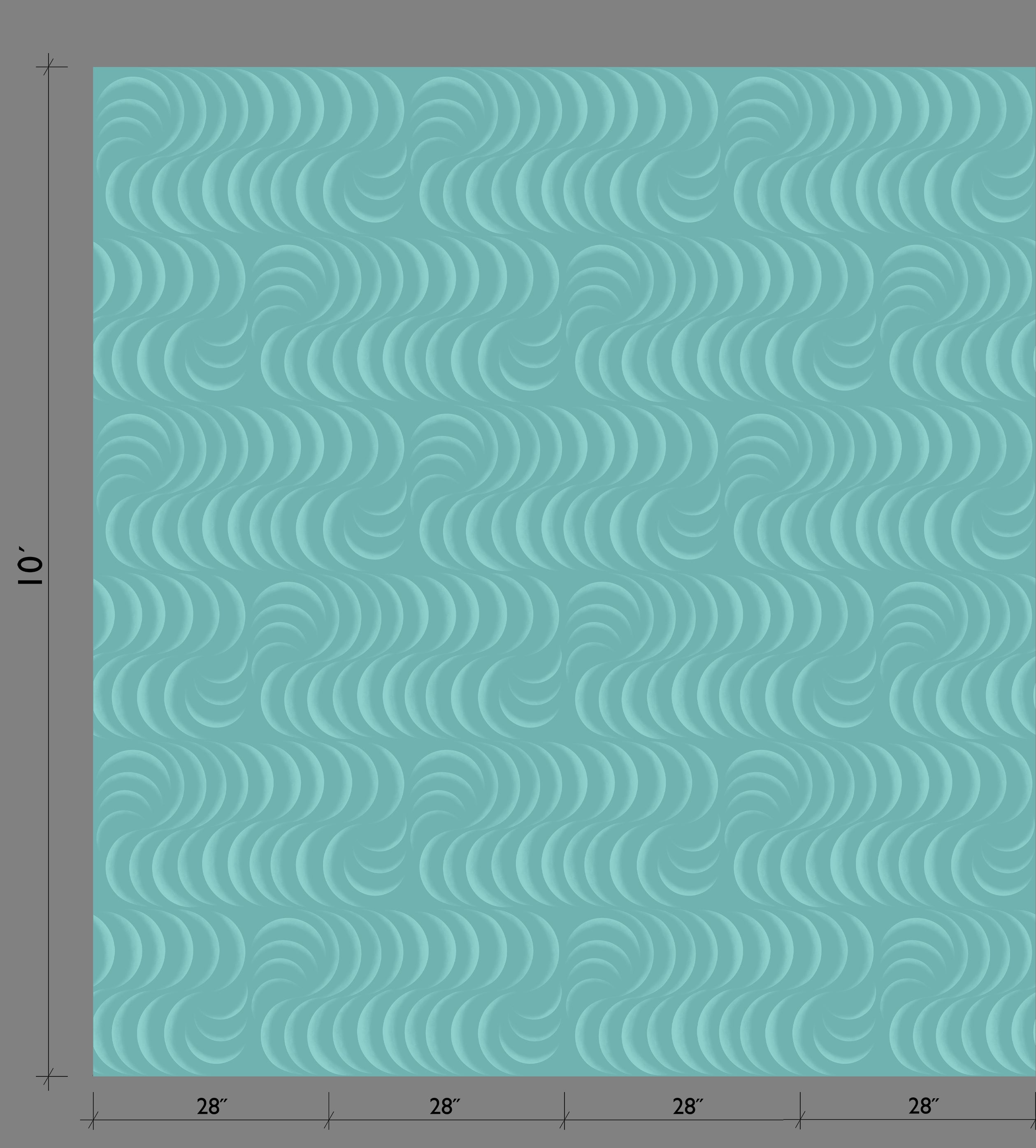 Petite Coque© Wallpaper in Blue Lagoon