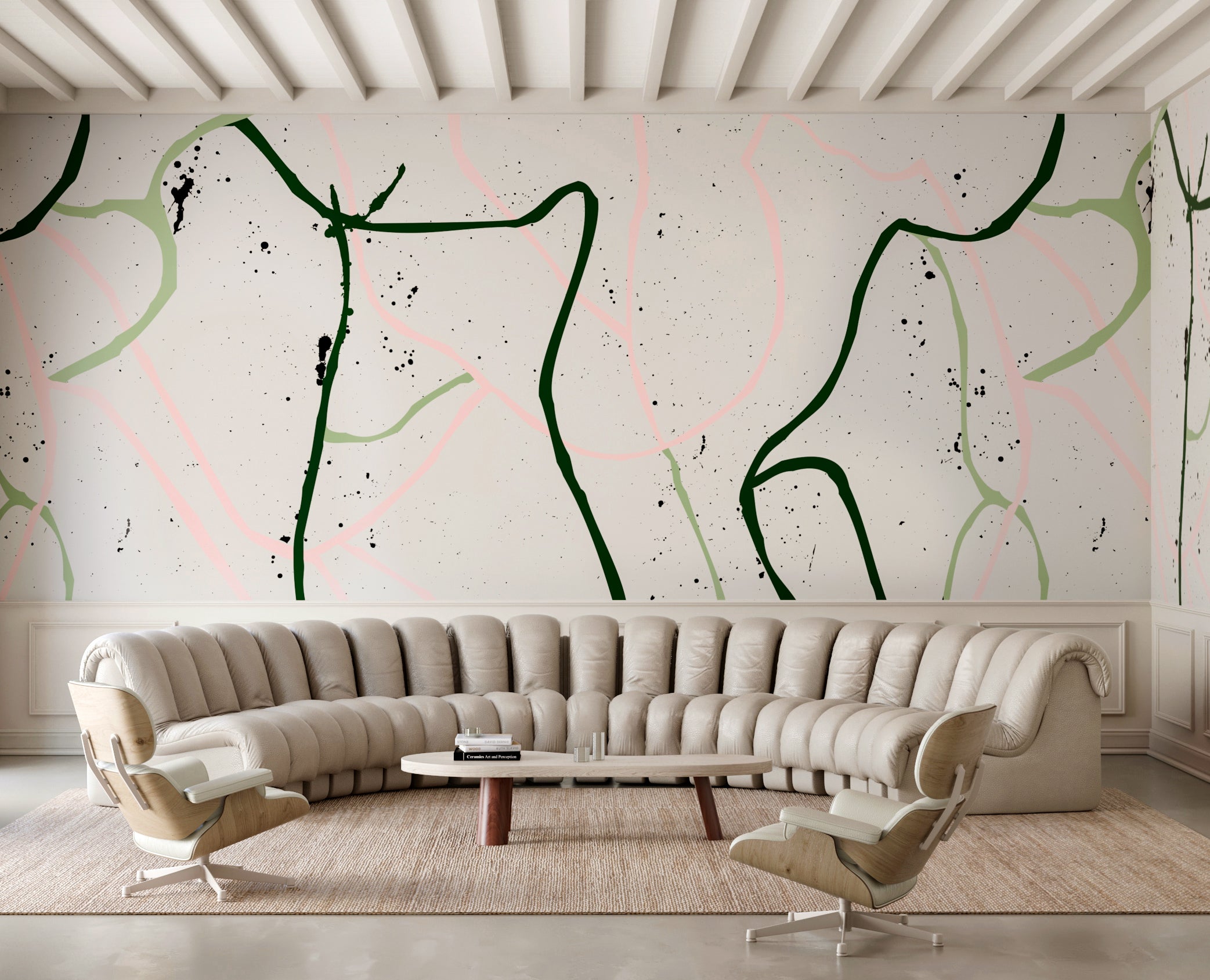Playground© Mural Wallpaper in Olive