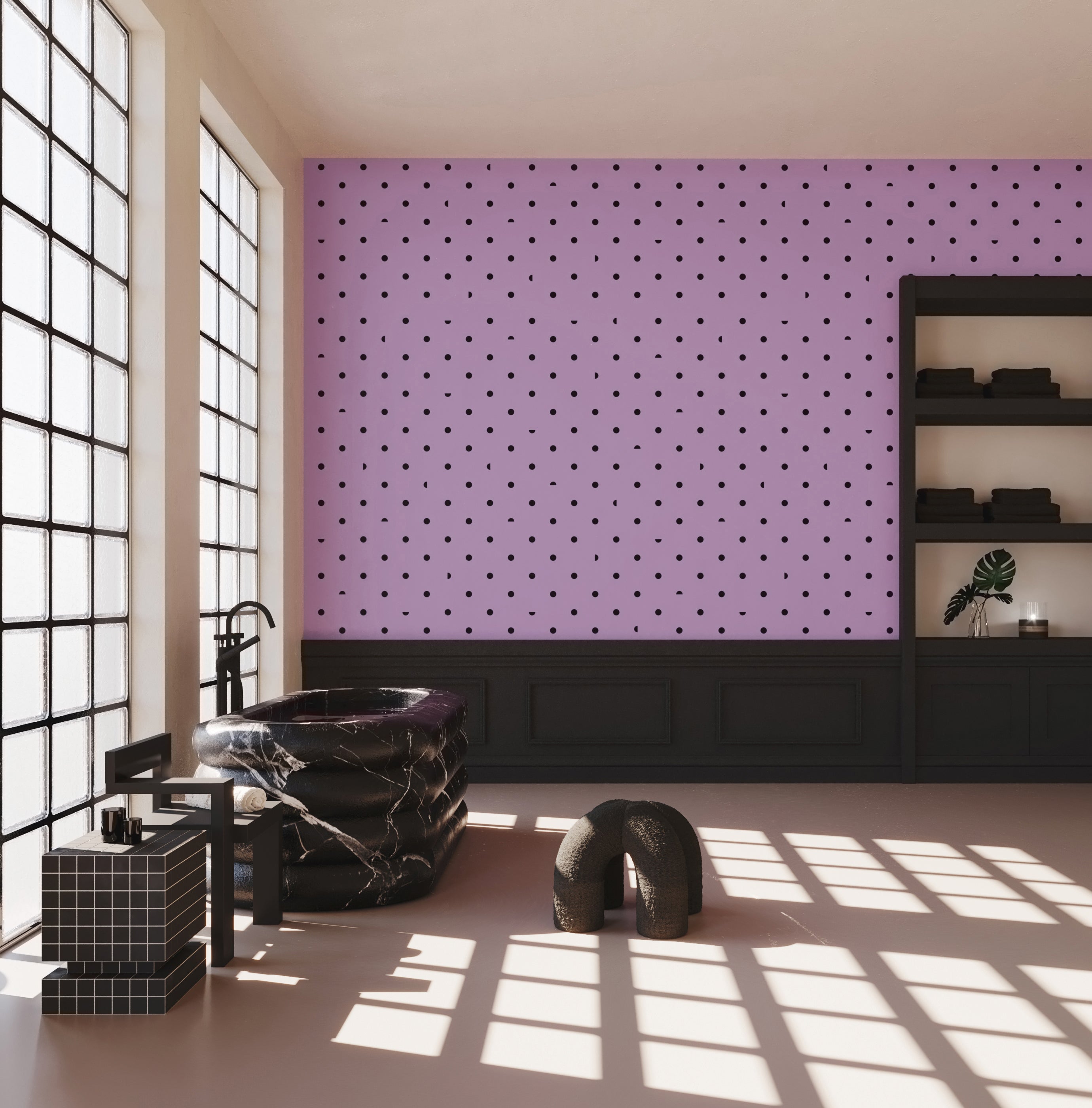 Pretty Woman© Wallpaper in Purple Rain + Black