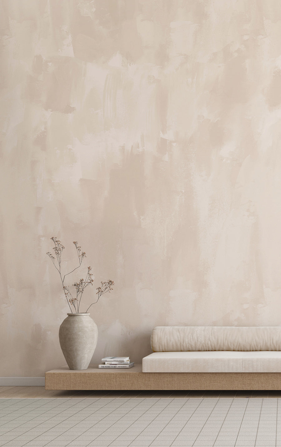 Rock Steady© Mural Wallpaper in Linen