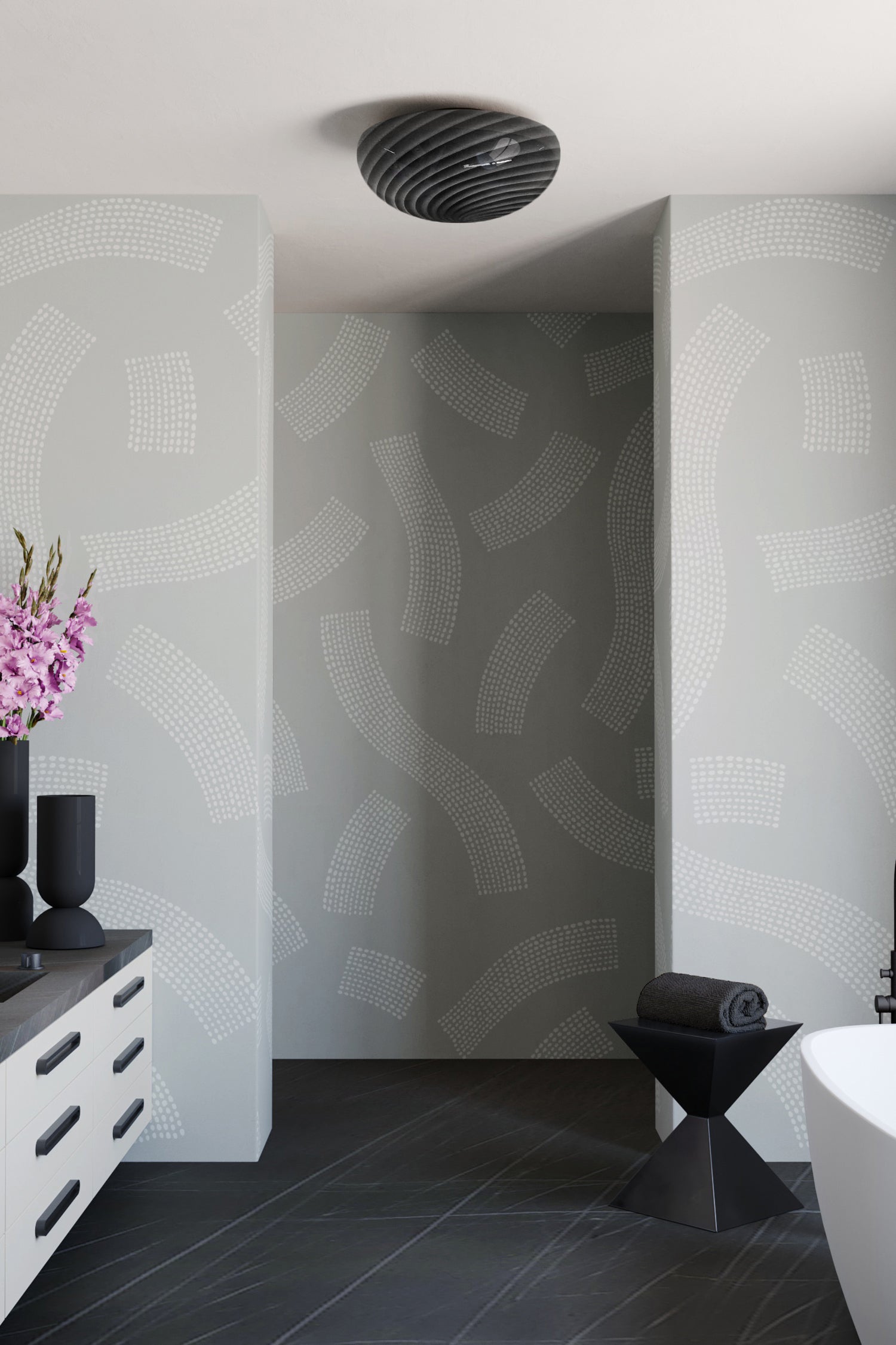 Saguaro© Wallpaper in Sky Grey