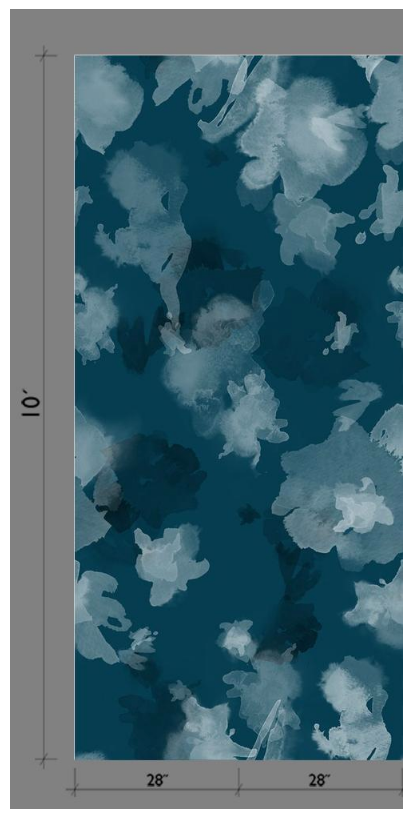 The In the Flowers© Wallpaper in Blue template from drop it MODERN