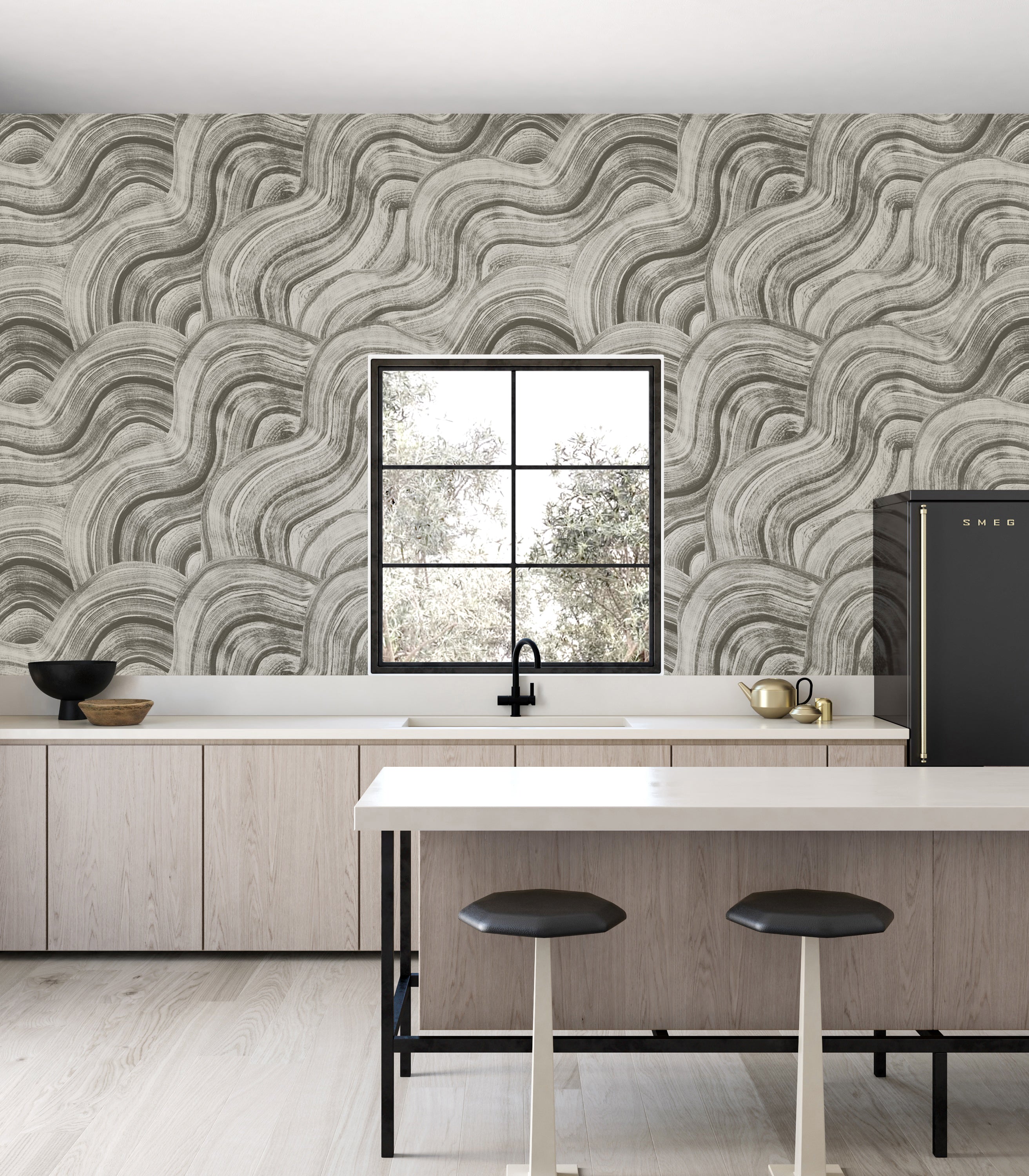 Sediment #2© Wallpaper in Gris