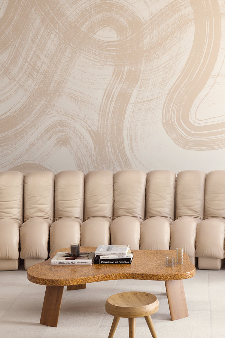 Sediment #1© Mural Wallpaper in Nude
