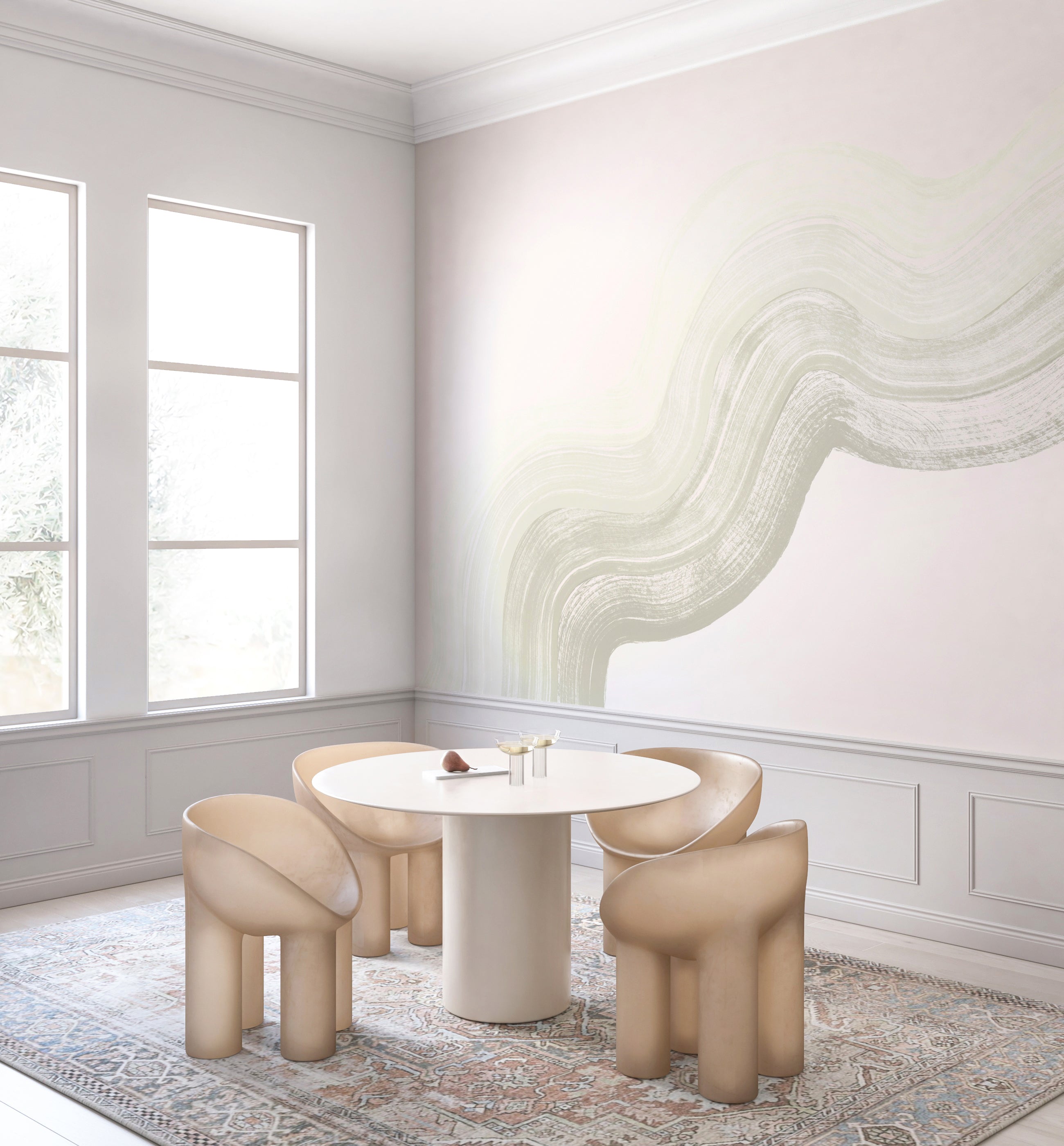Sediment #4© Mural Wallpaper in Matcha
