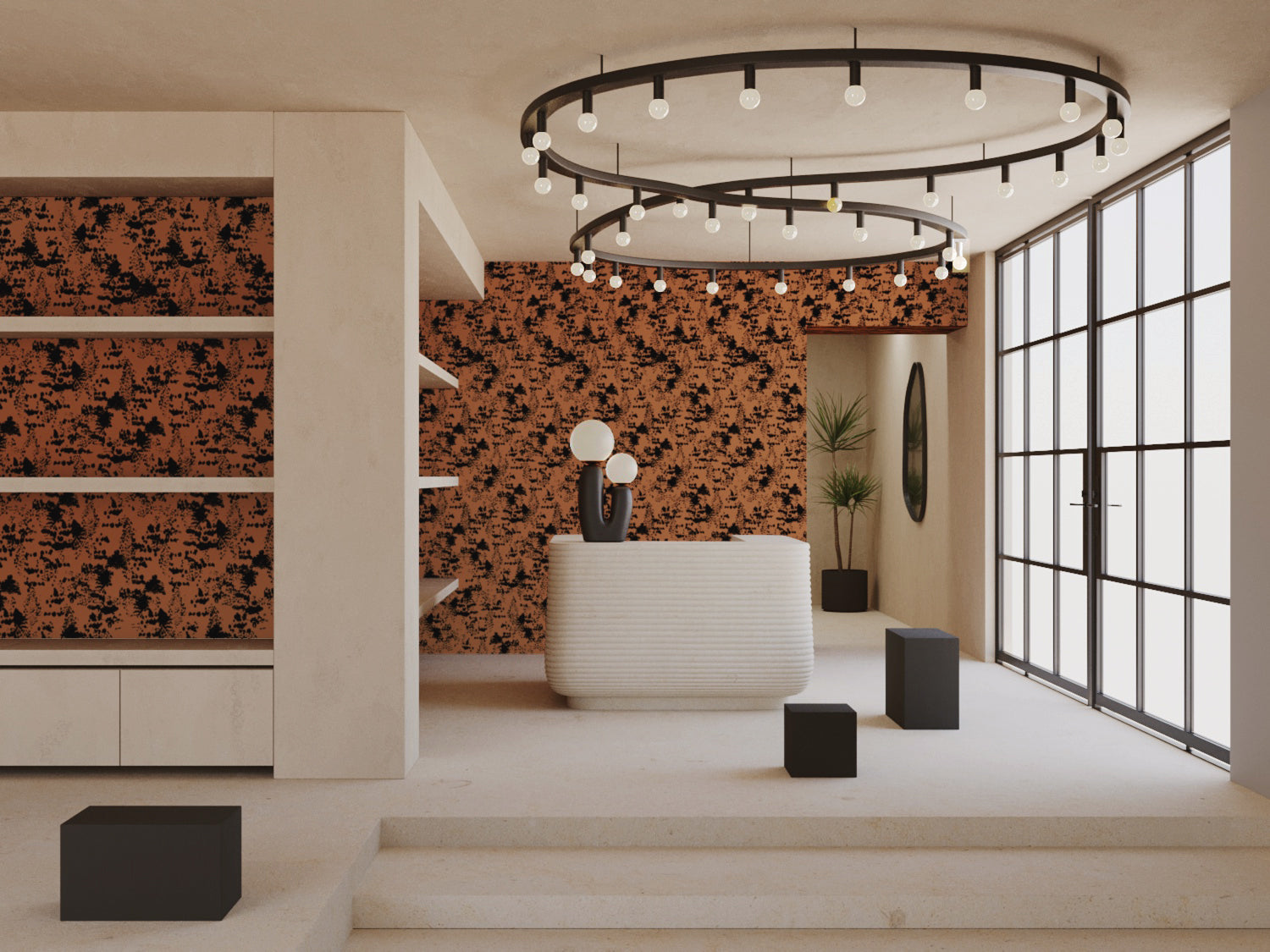 Snakeskin© Wallpaper in Chestnut