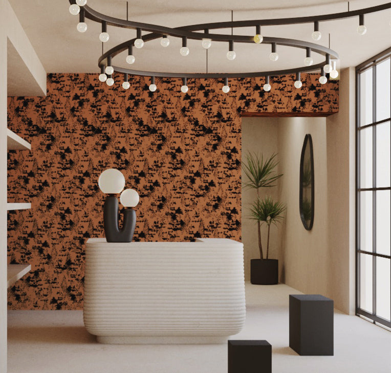 Snakeskin© Wallpaper in Chestnut