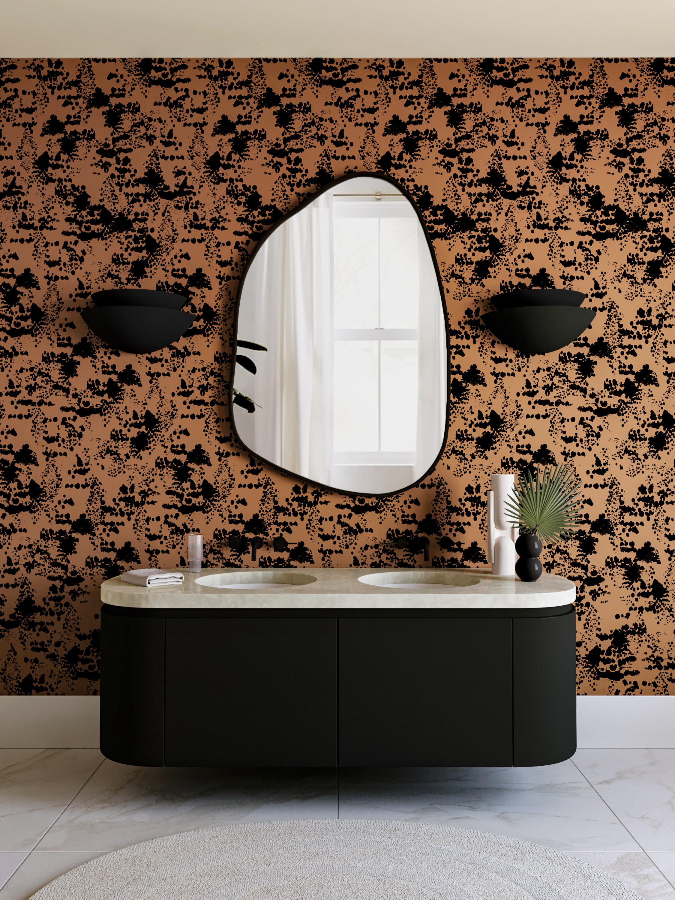 Snakeskin© Wallpaper in Chestnut