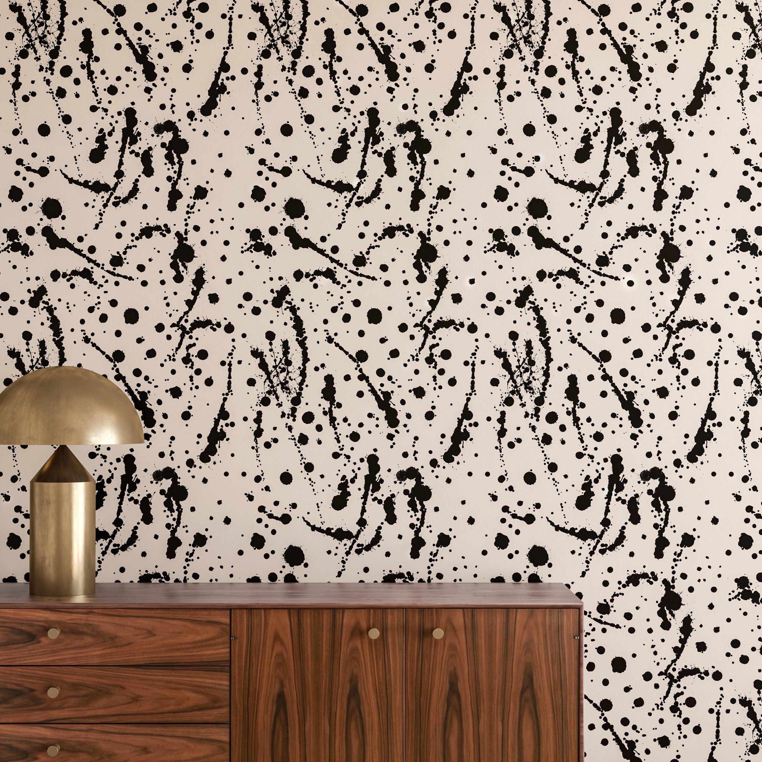 Spot On© Wallpaper in Black + Cremé