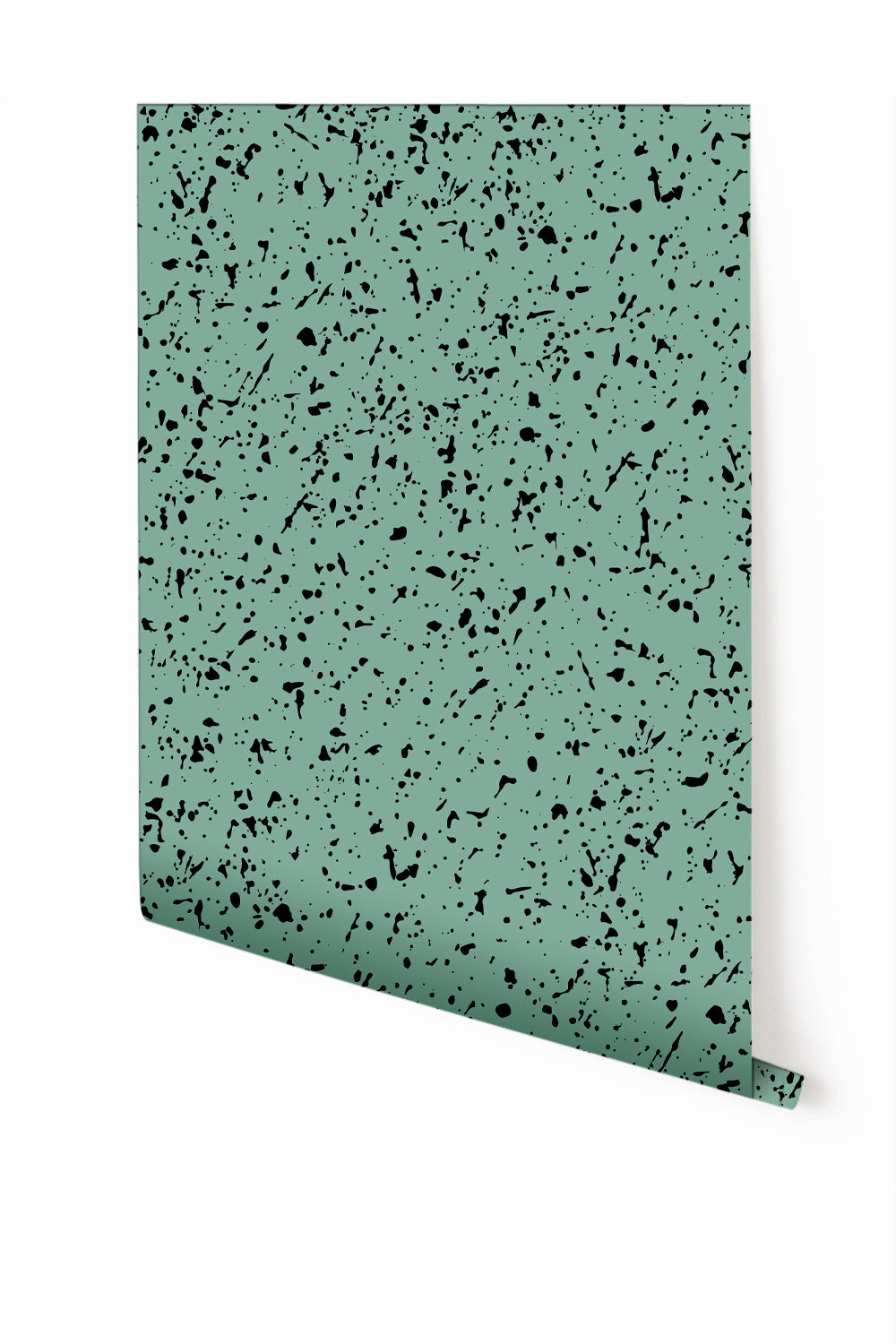 Memphis© Wallpaper in Teal + Black