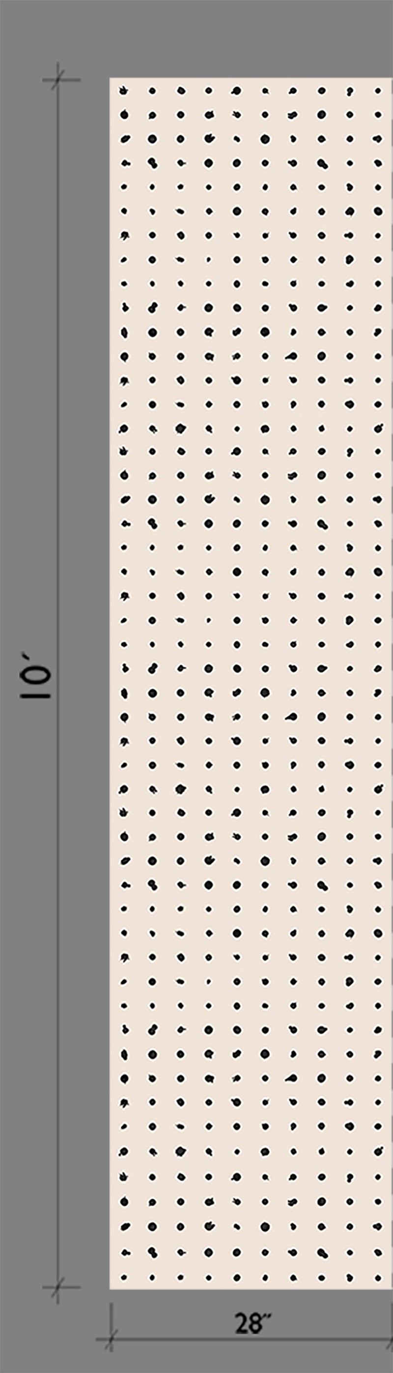 The Dotted Line© Wallpaper in Black + Cremé from drop it MODERN.