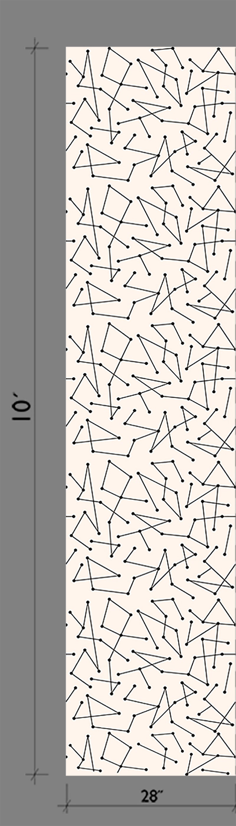 The Dot to Dot© Wallpaper in Black + Cremé from drop it MODERN.