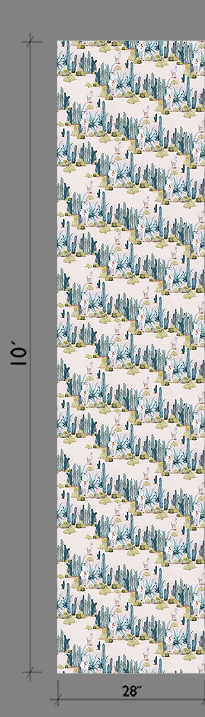 The Desert Llama© Wallpaper in Cactus from drop it MODERN.