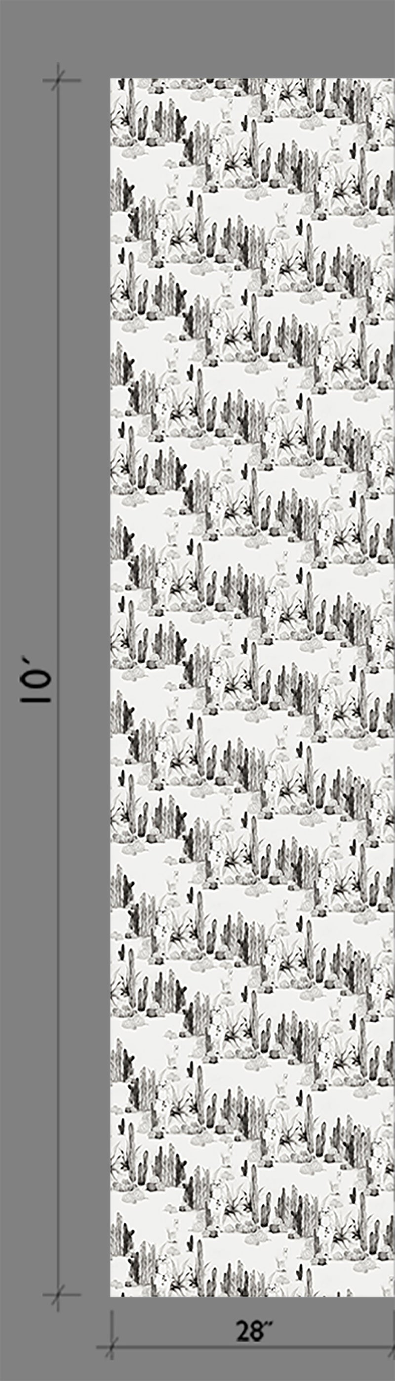 The Desert Llama© Wallpaper in Black + White from drop it MODERN.