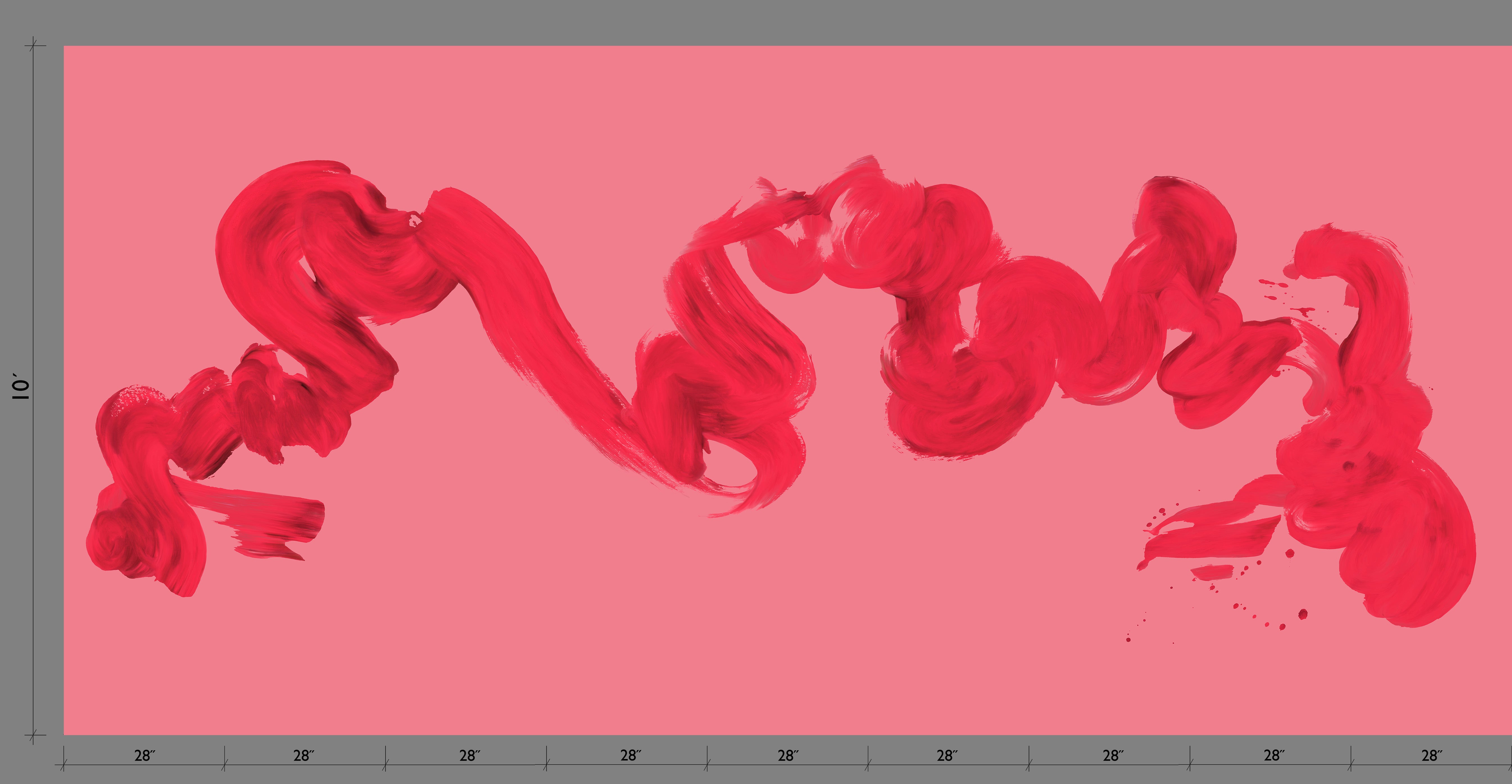 Abstract Art© Mural Wallpaper in Candy