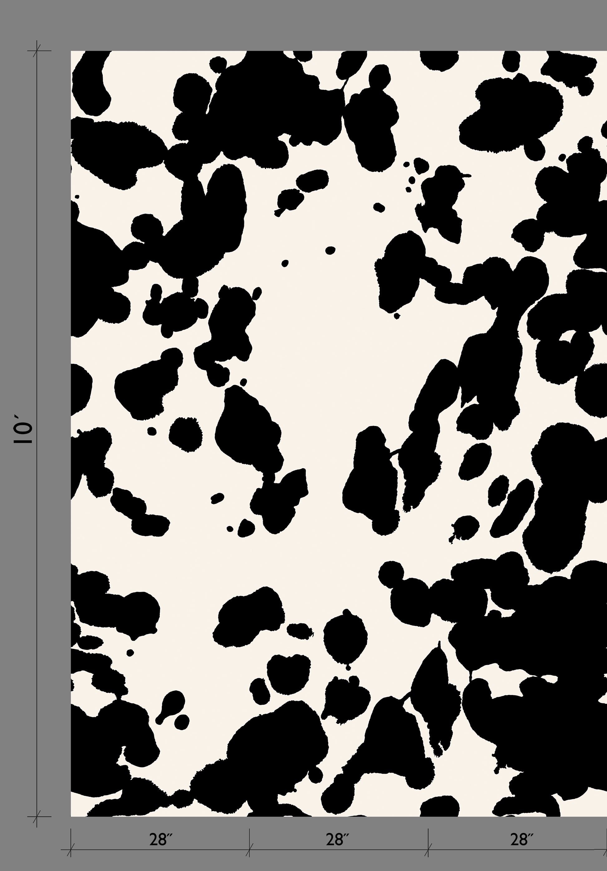 Bovine© Wallpaper in Black + Cremé