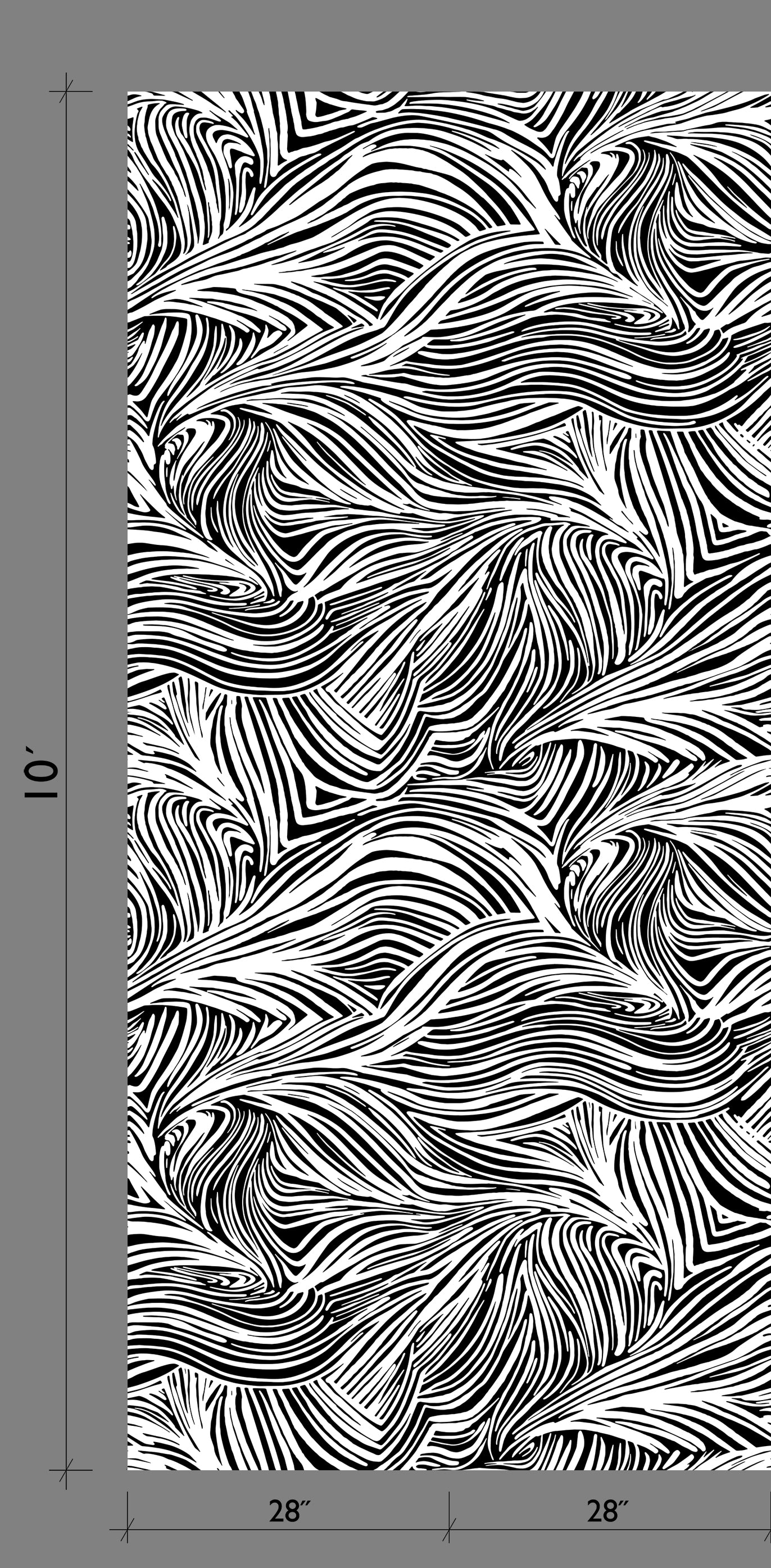 Hay Bale© Wallpaper in Black + White