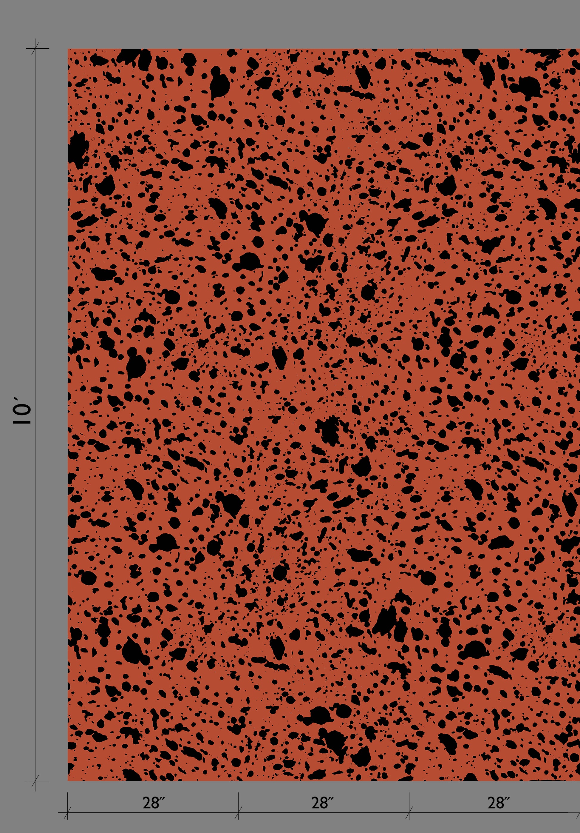 Appaloosa© Mural Wallpaper in Brick + Black