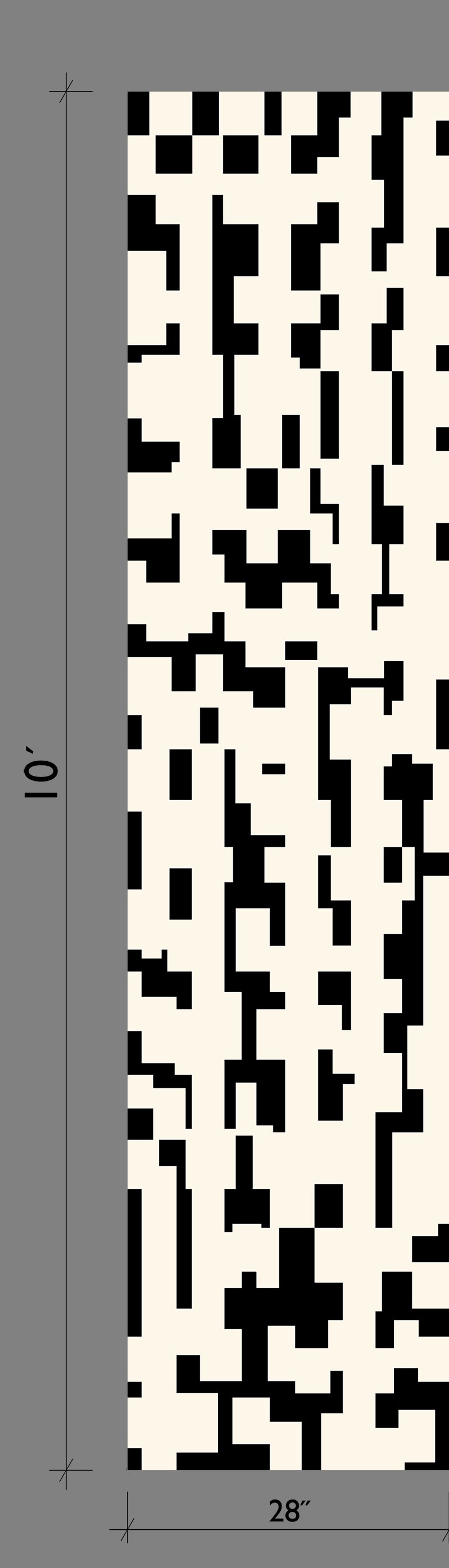 Mainframe© Wallpaper in Black + Cremé