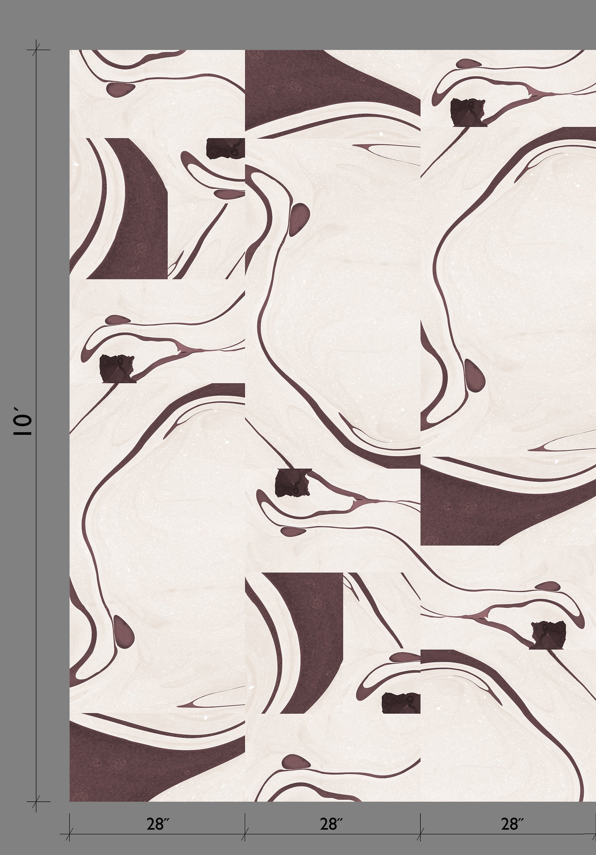 Magma© Wallpaper in Cabernet
