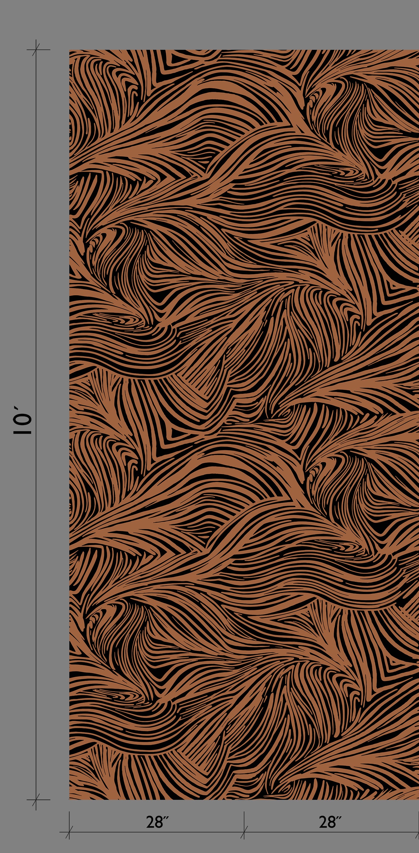 Hay Bale© Wallpaper in Chestnut