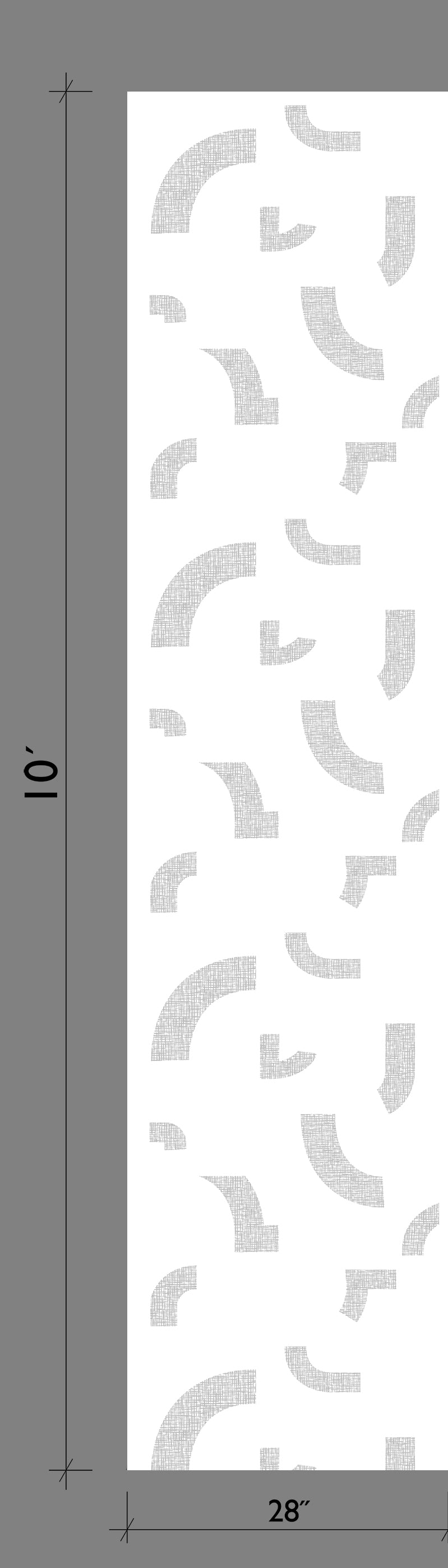 Crosshatch© Wallpaper in Grey