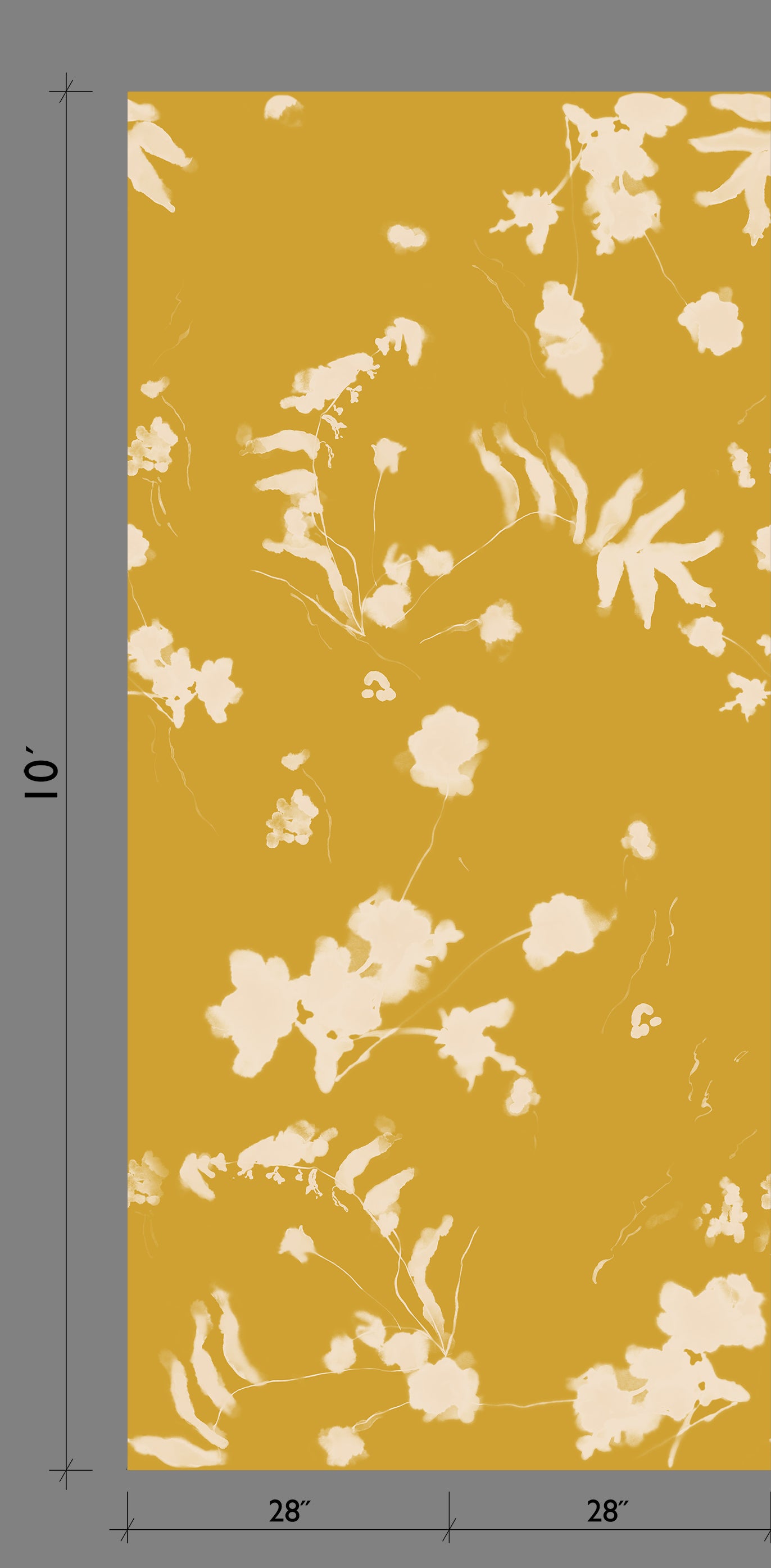 The Greenhouse© Wallpaper in Mustard template from drop it MODERN