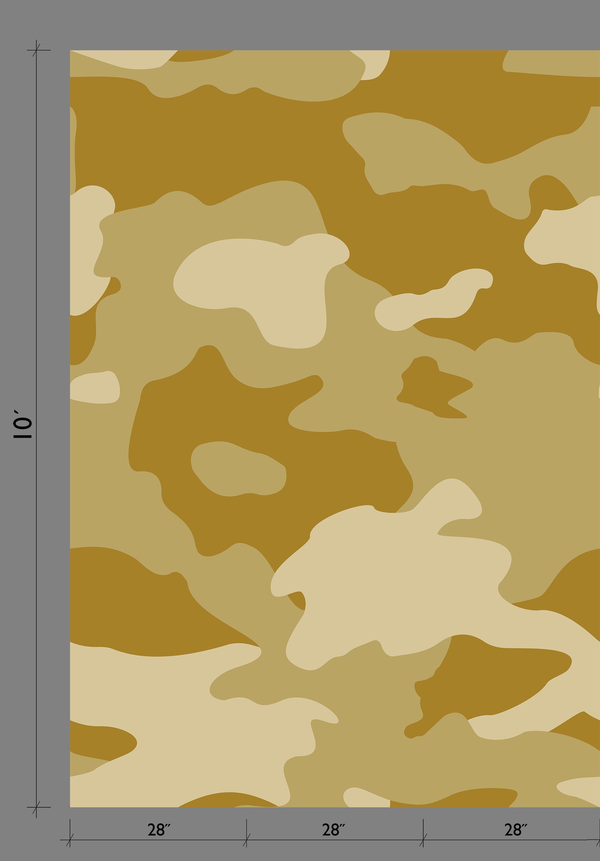 Camo© Wallpaper in Mustard
