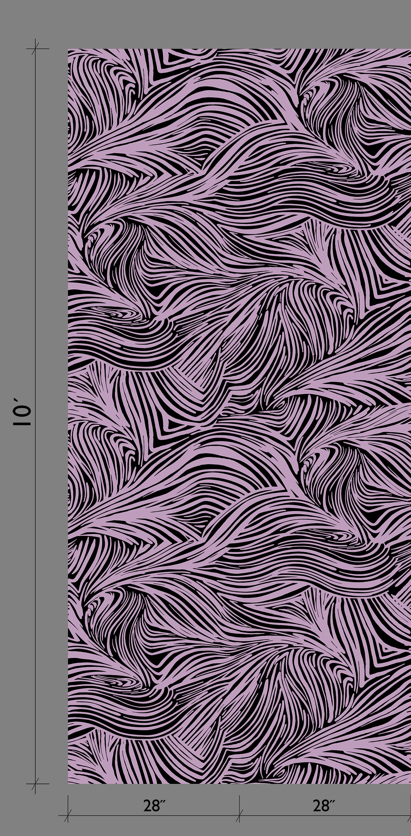 Hay Bale© Wallpaper in Purple + Black
