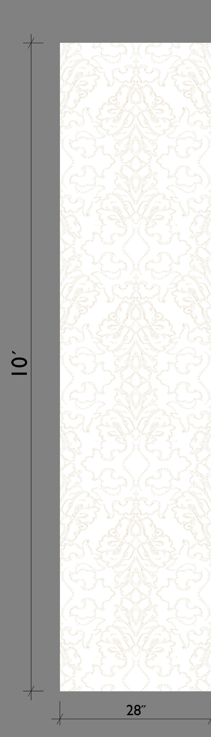 Western Damask© Wallpaper in Sand