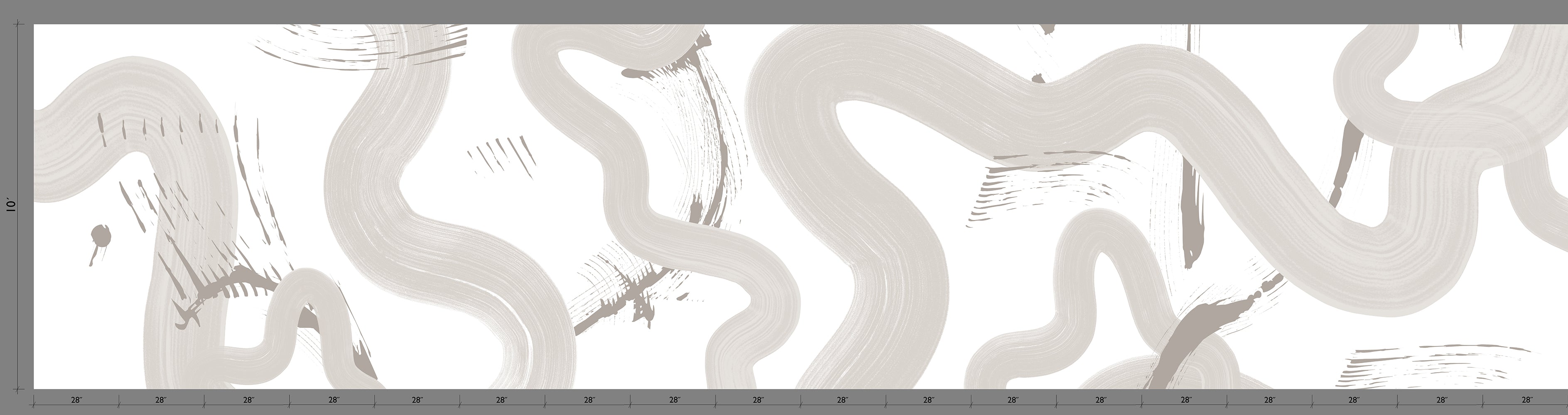 Untamed© Mural Wallpaper in Soft Grey