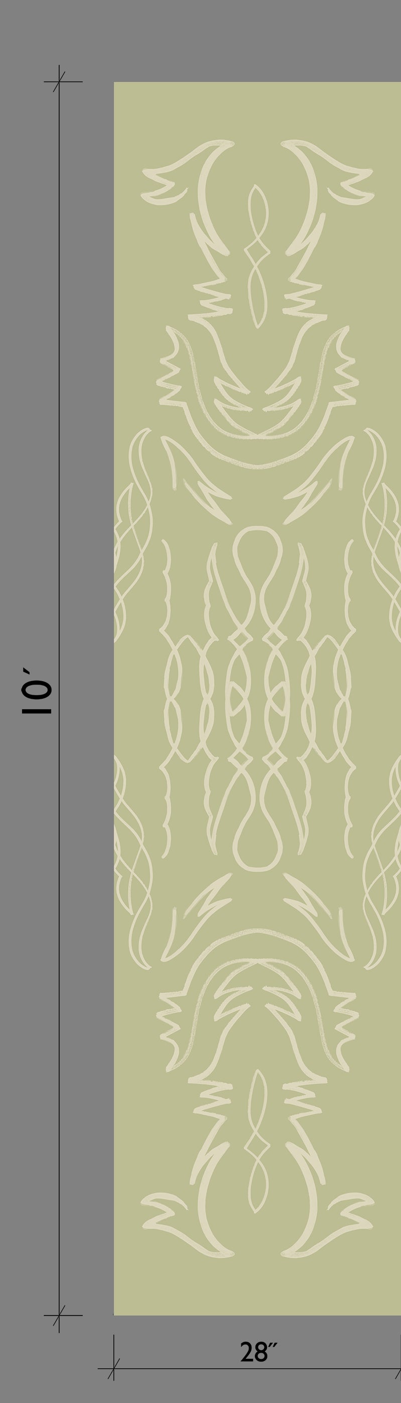 Side Saddle© Wallpaper in Stonecrop