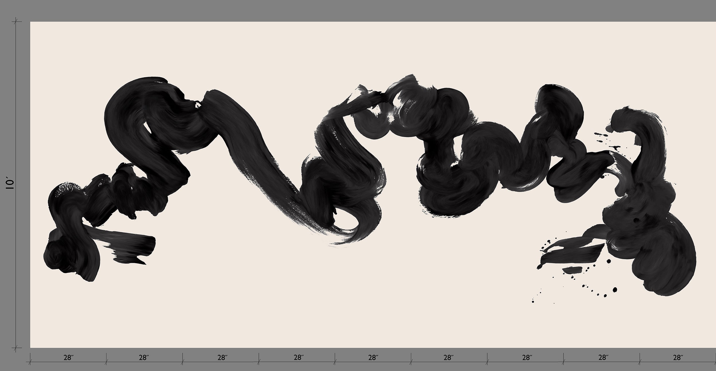 Abstract Art© Mural Wallpaper in Smoke