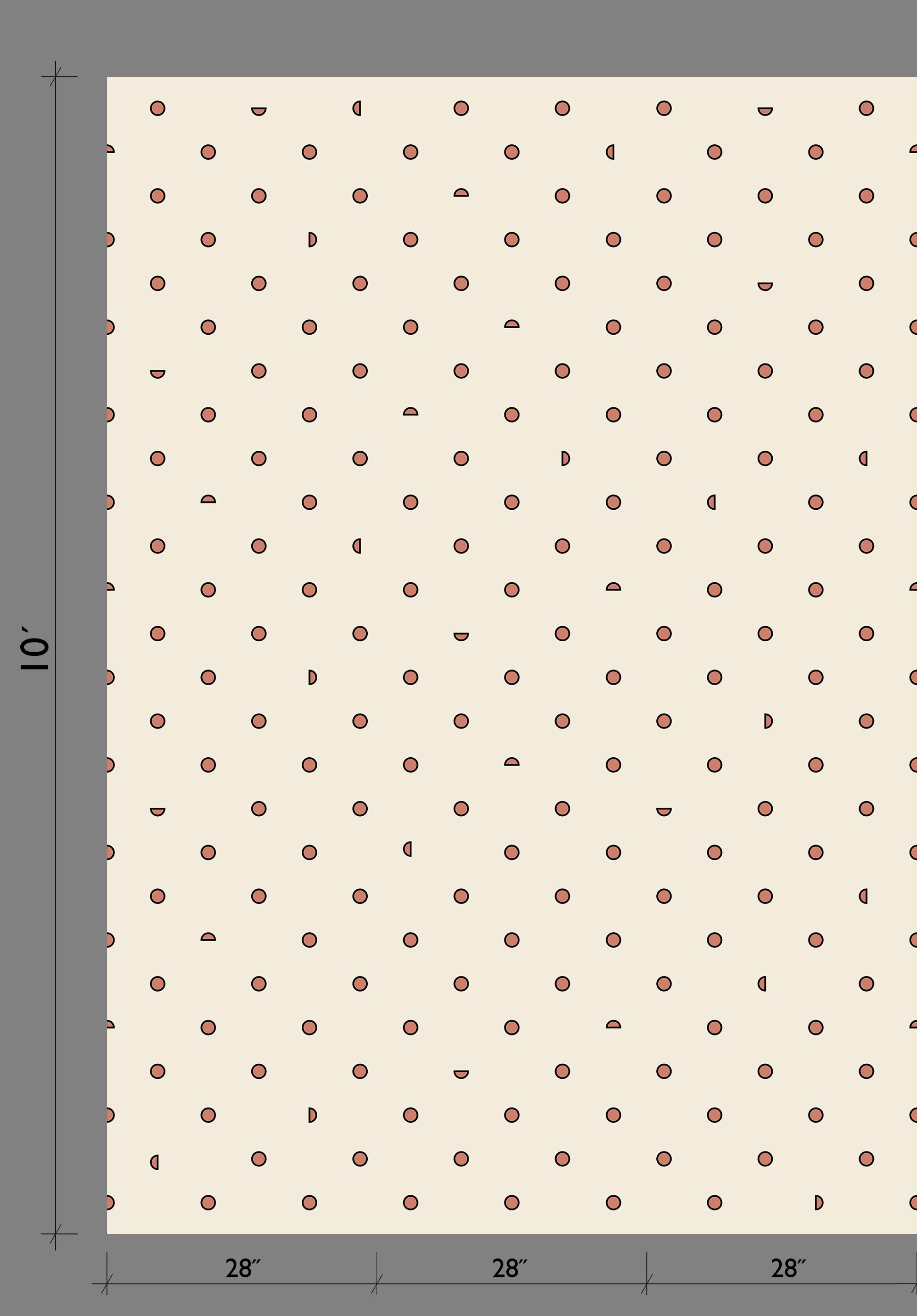 Pretty Woman© Wallpaper in Strawberry Kiss + Cremé
