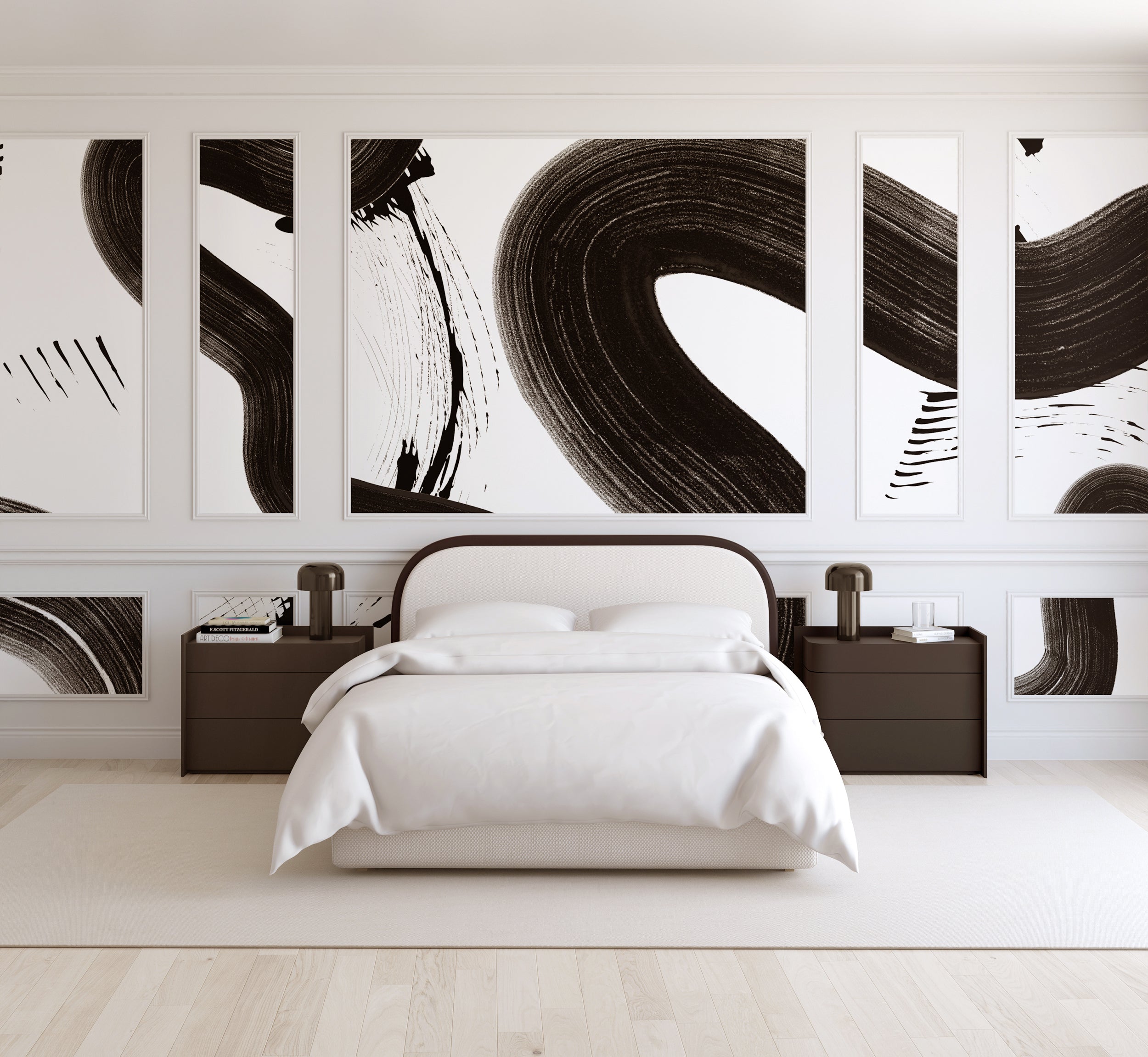 Untamed© Mural Wallpaper in Black + White