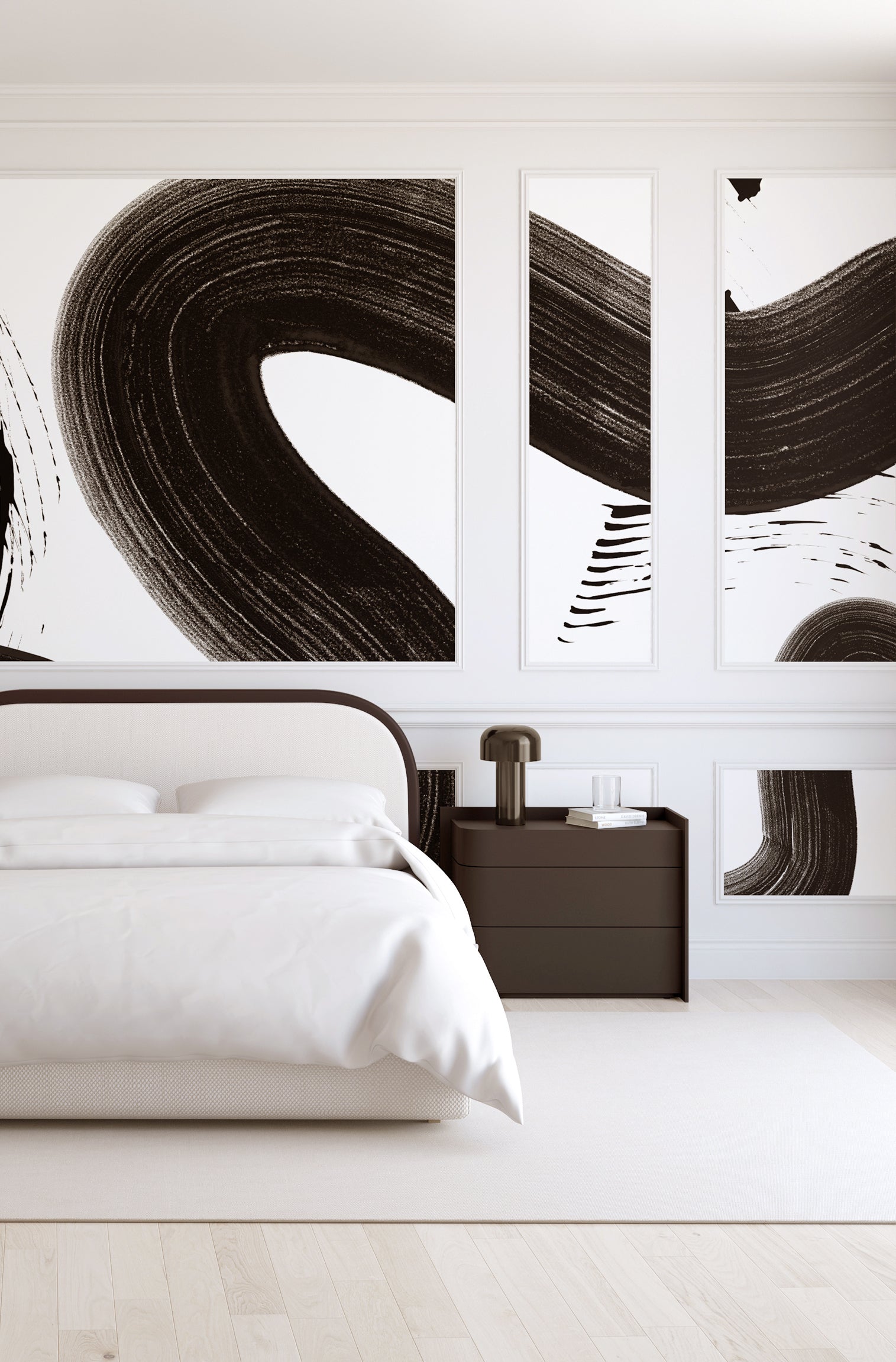Untamed© Mural Wallpaper in Black + White