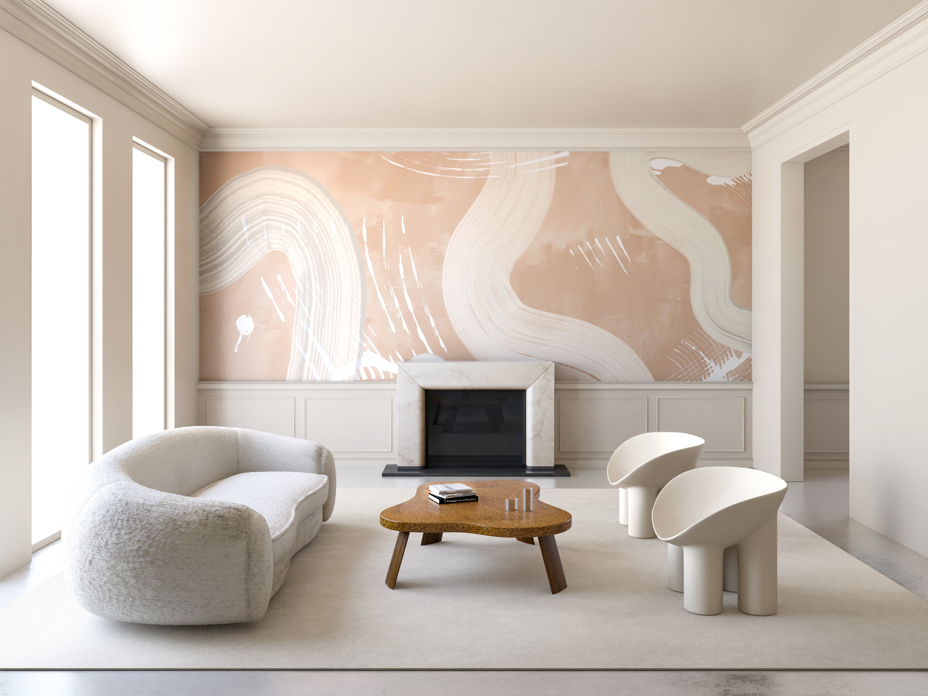 Untamed© Mural Wallpaper in Nude