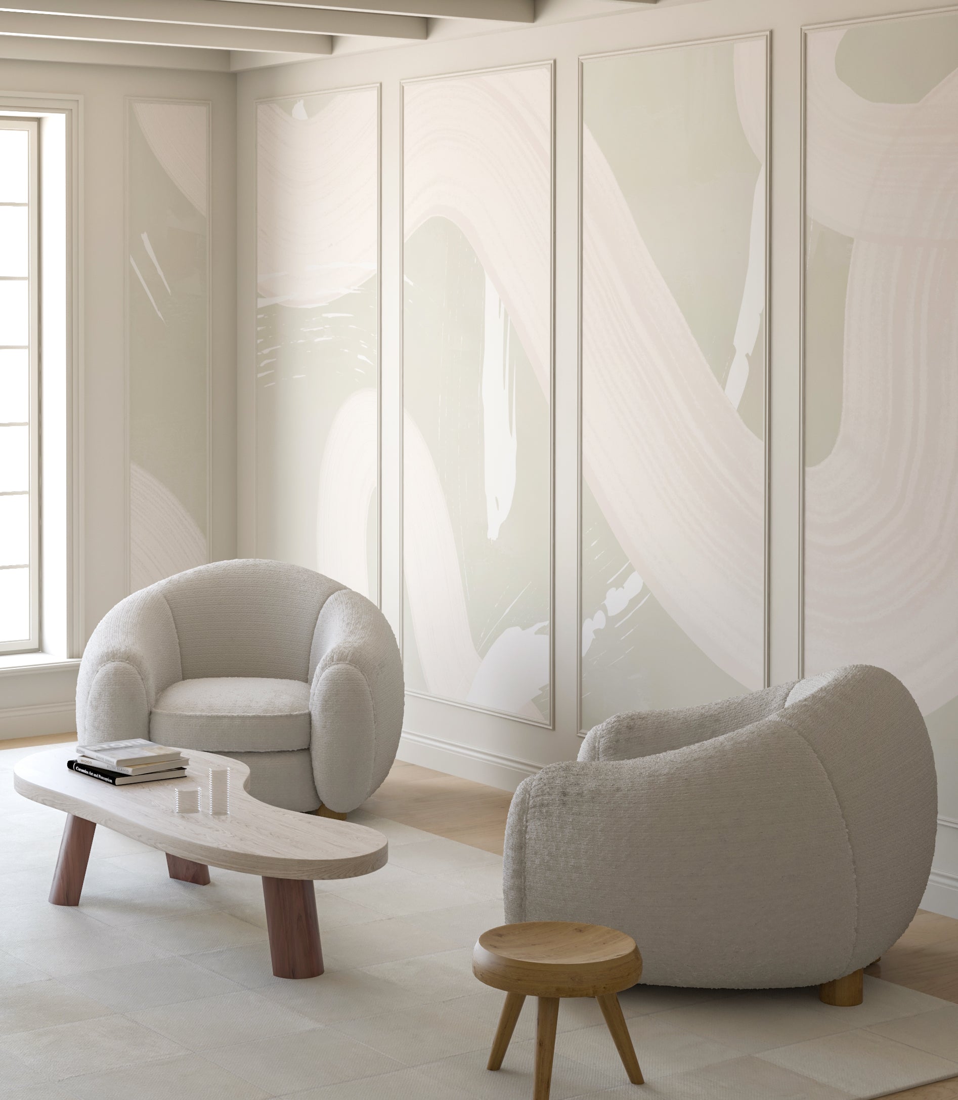 Untamed© Mural Wallpaper in Soapstone