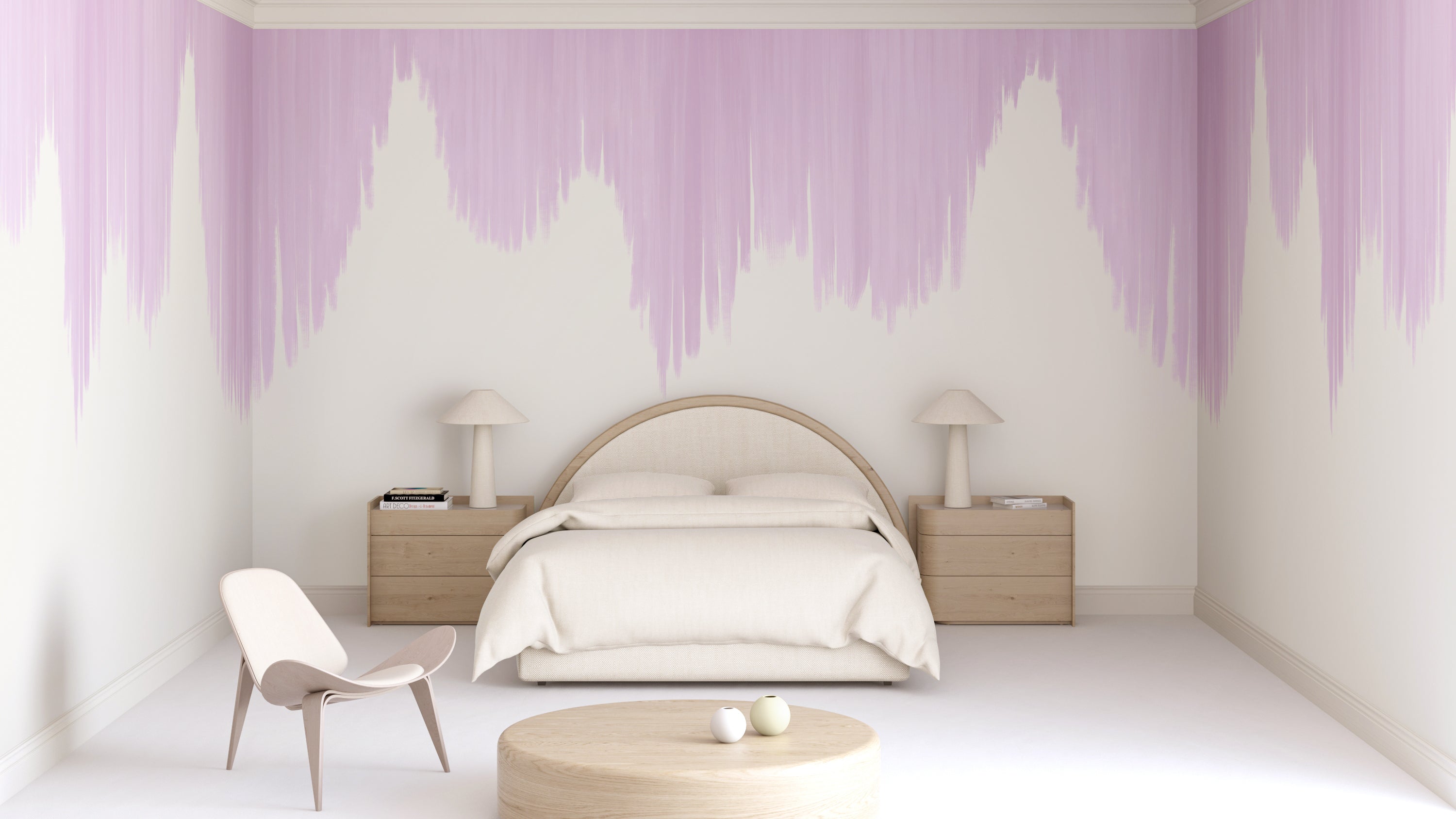 Wavelength© Mural Wallpaper in Lavender