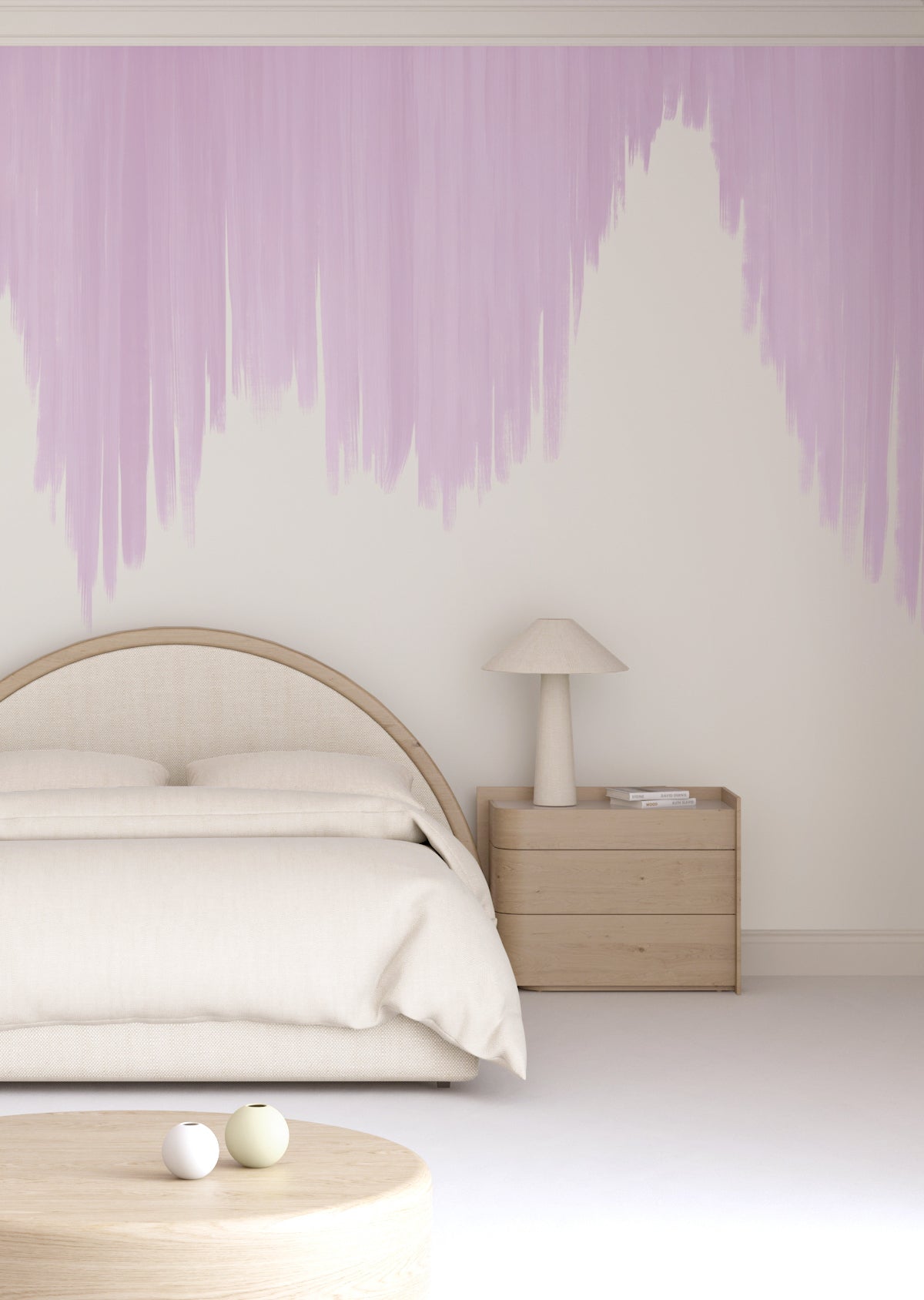 Wavelength© Mural Wallpaper in Lavender