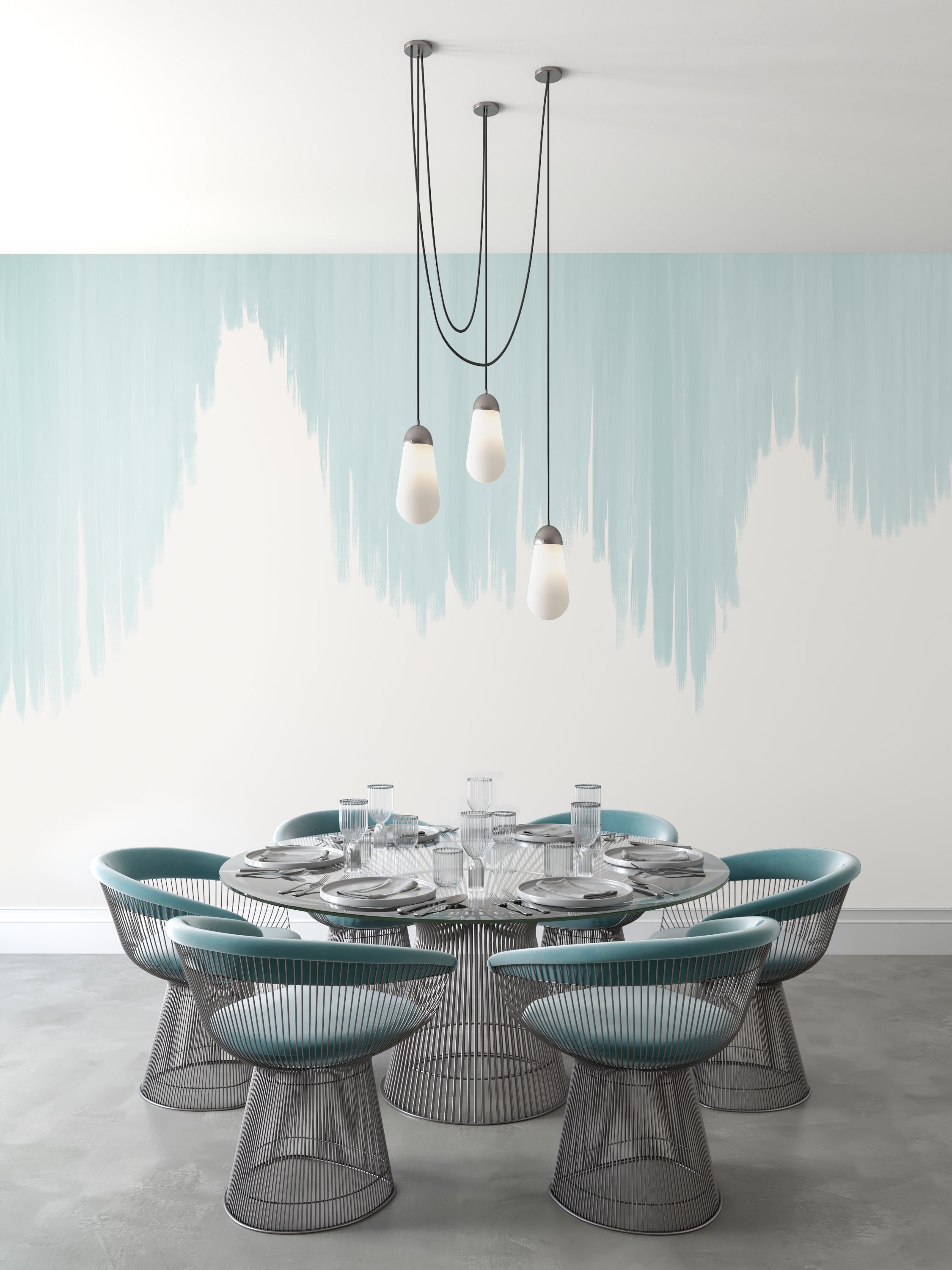 Wavelength© Mural Wallpaper in Aqua