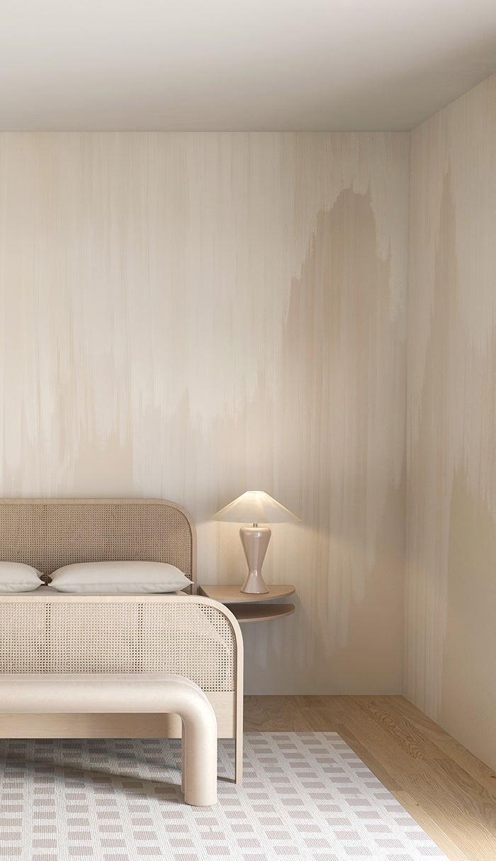 Wavelength© Mural Wallpaper in Cremé