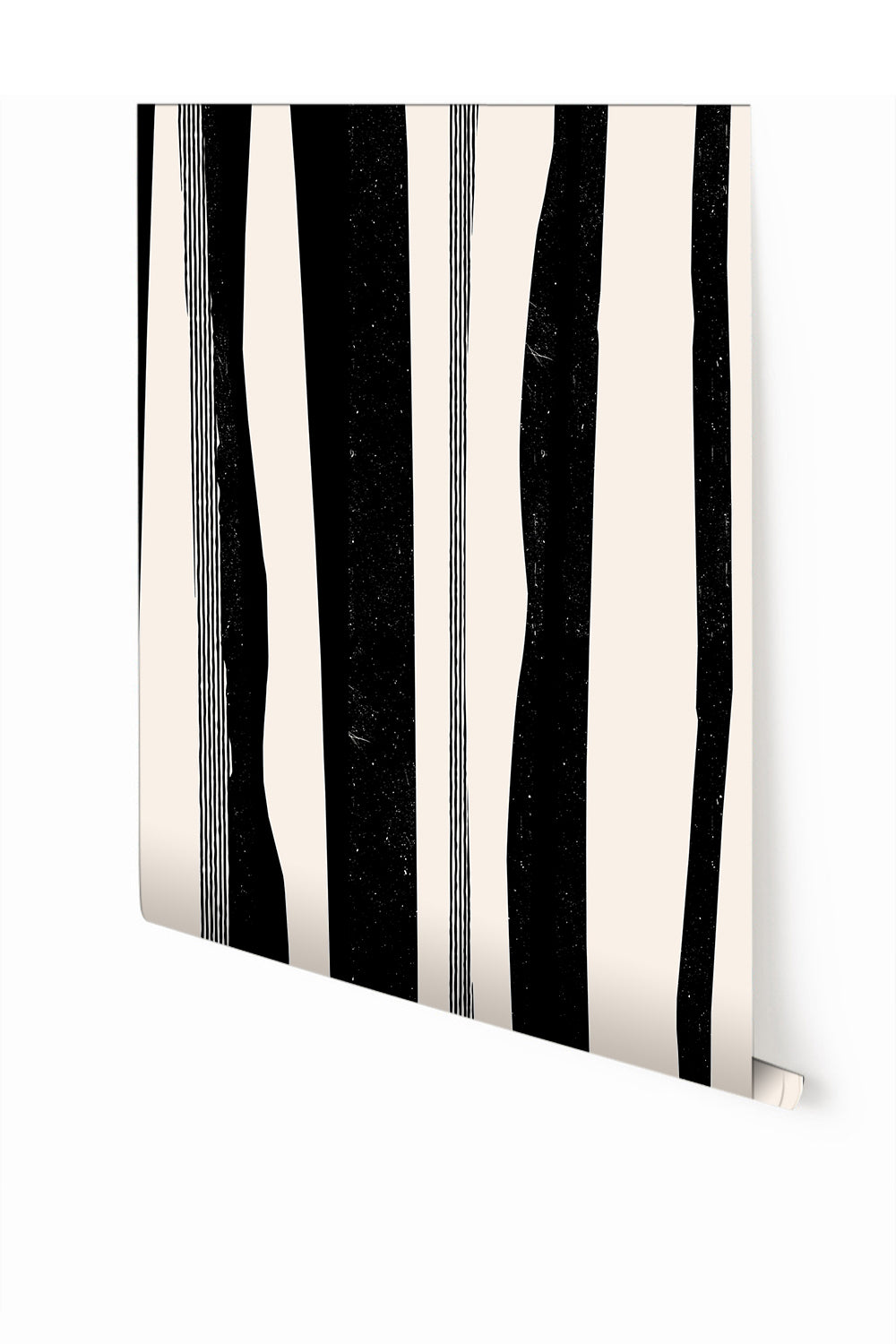 Longitude© Mural Wallpaper in Black + Cremé