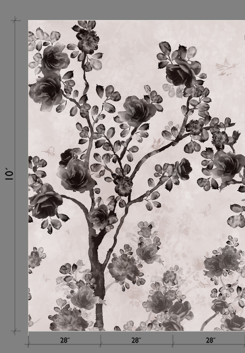 The Eden© Mural Wallpaper in Noir from drop it MODERN.