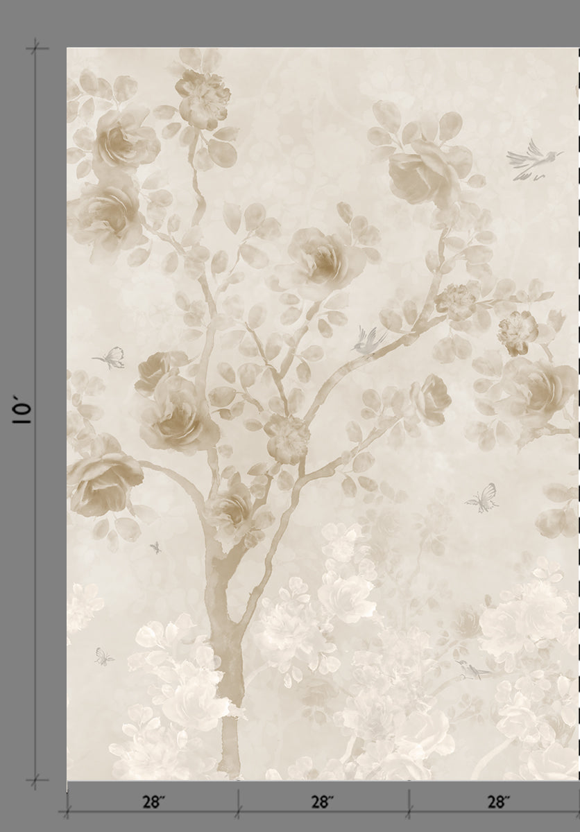 The Eden© Mural Wallpaper in Cremé from drop it MODERN.