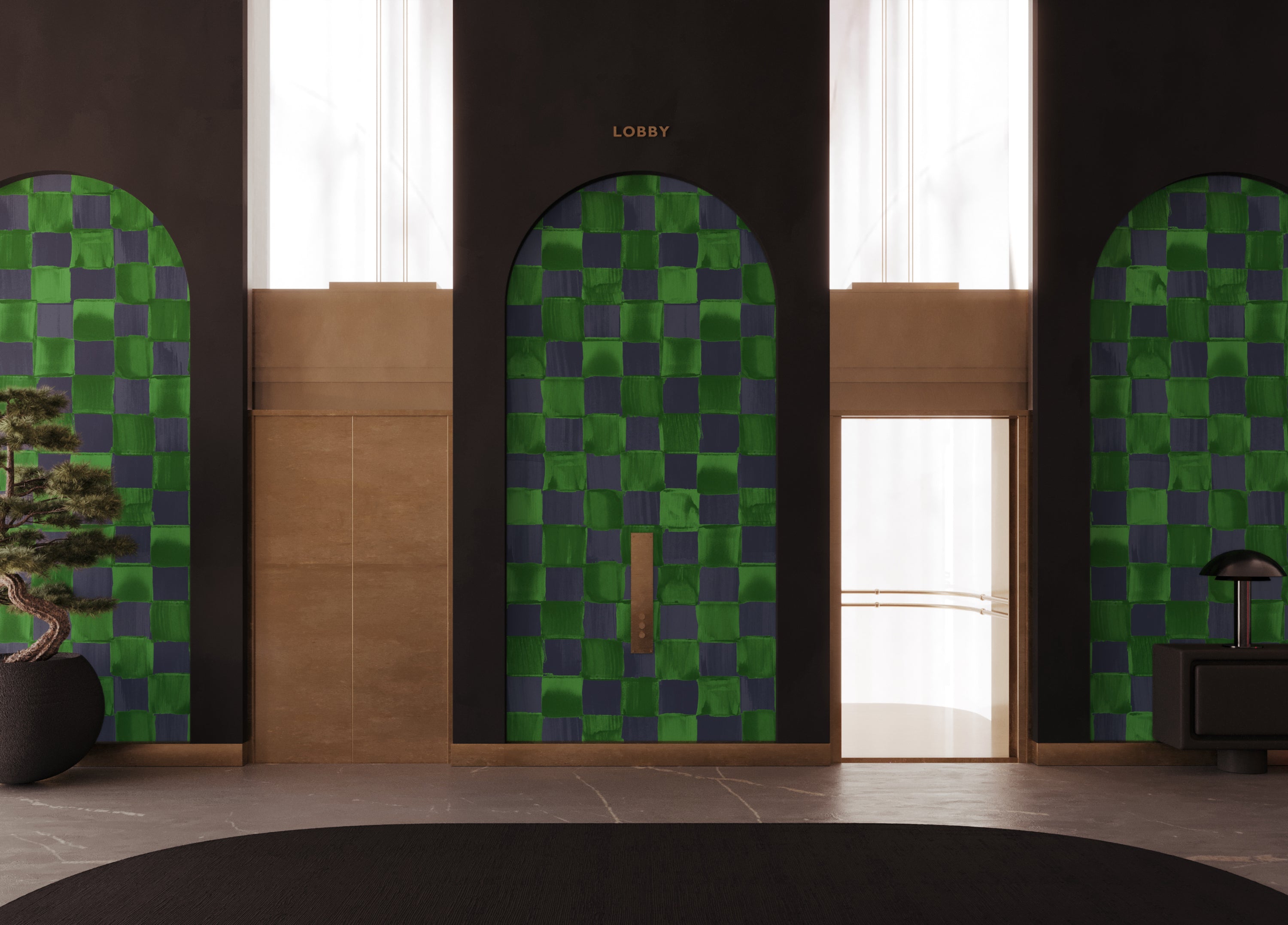 Grande© Wallpaper in Topiary