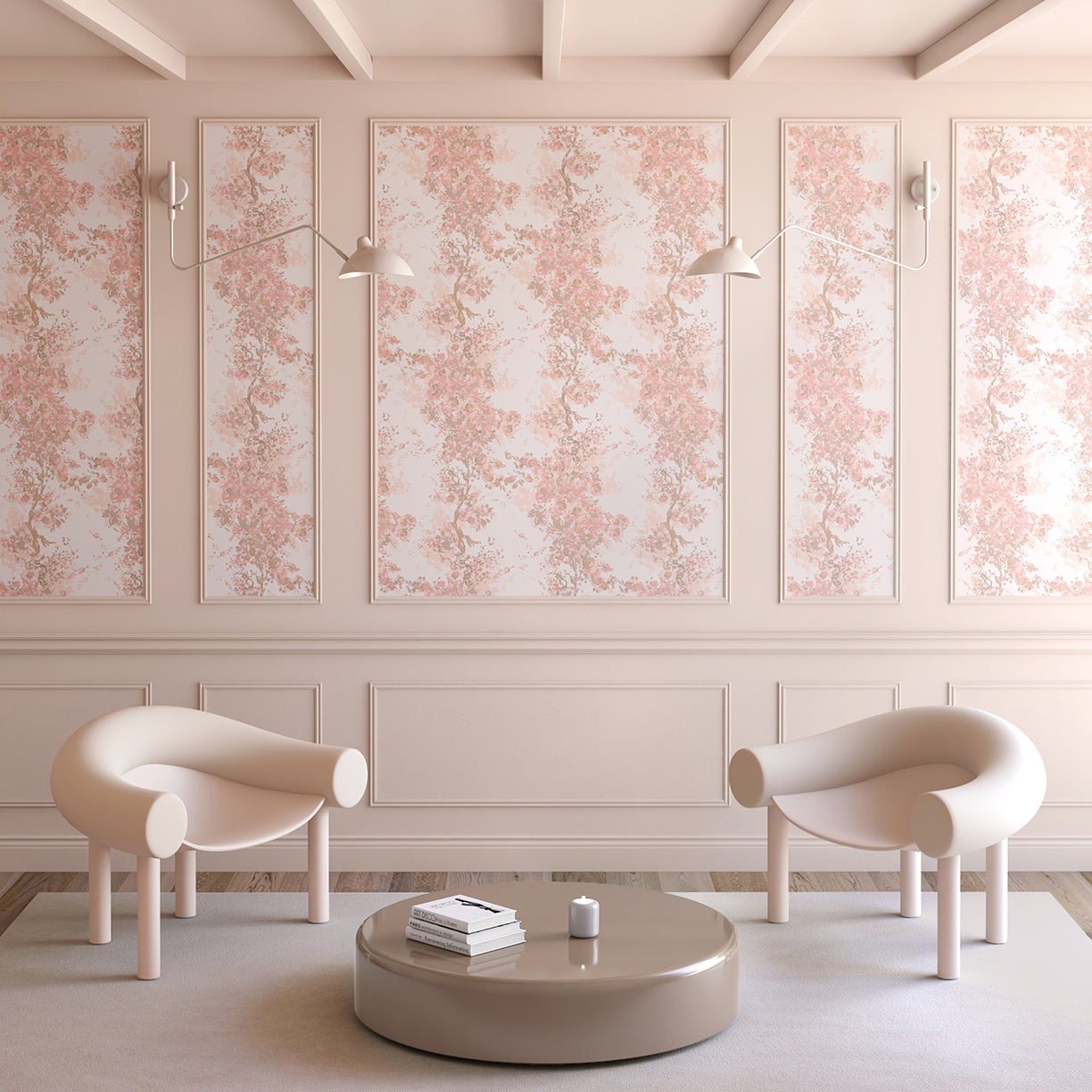 Prairie Fleur© Wallpaper in Blush