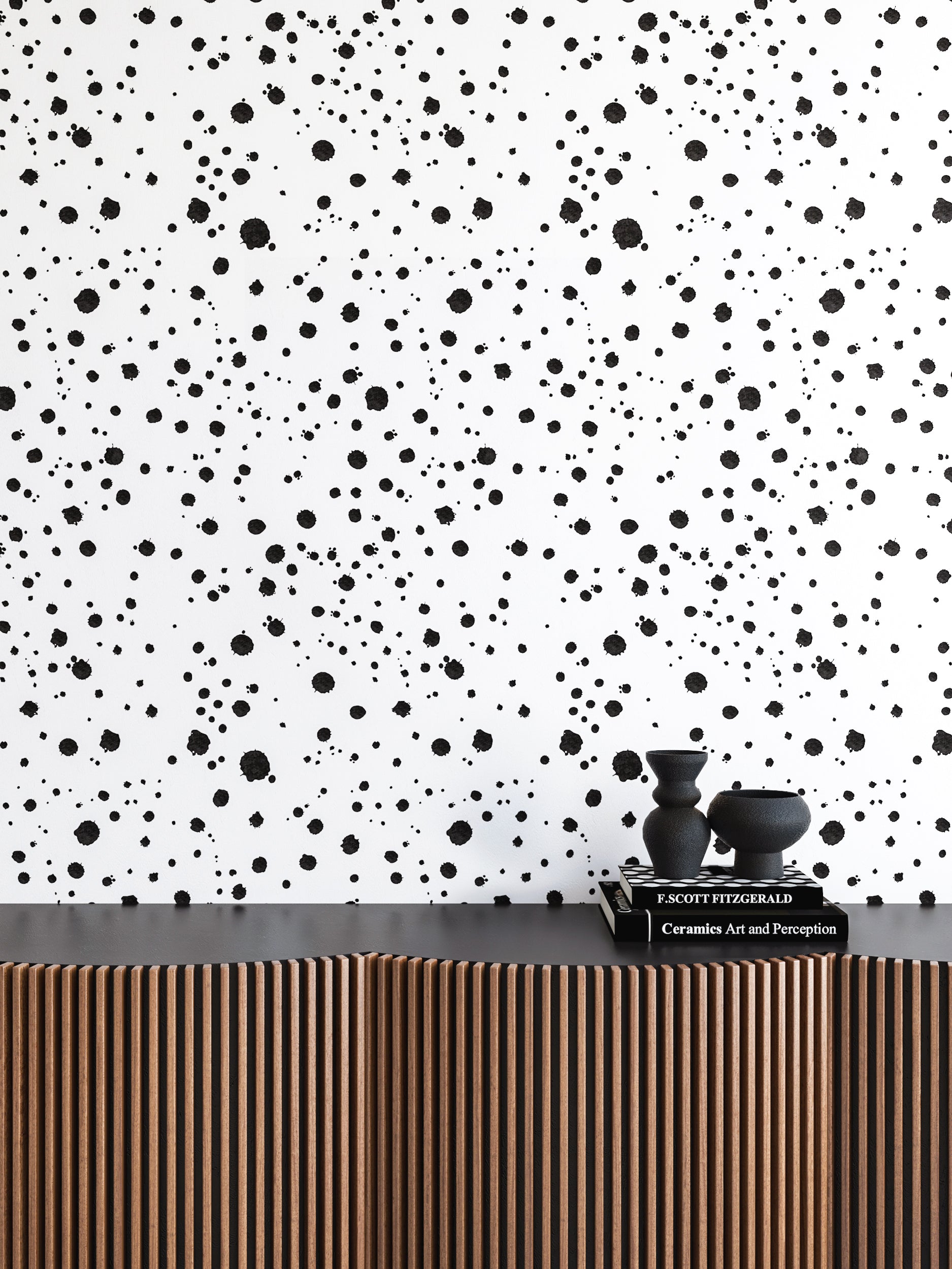 Ink Drop© Wallpaper in Black + White