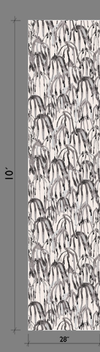 Kelp© Wallpaper in Black + Cremé