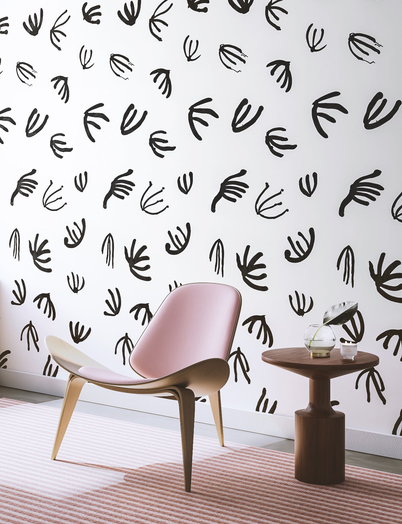 Coral© Wallpaper in Black + White